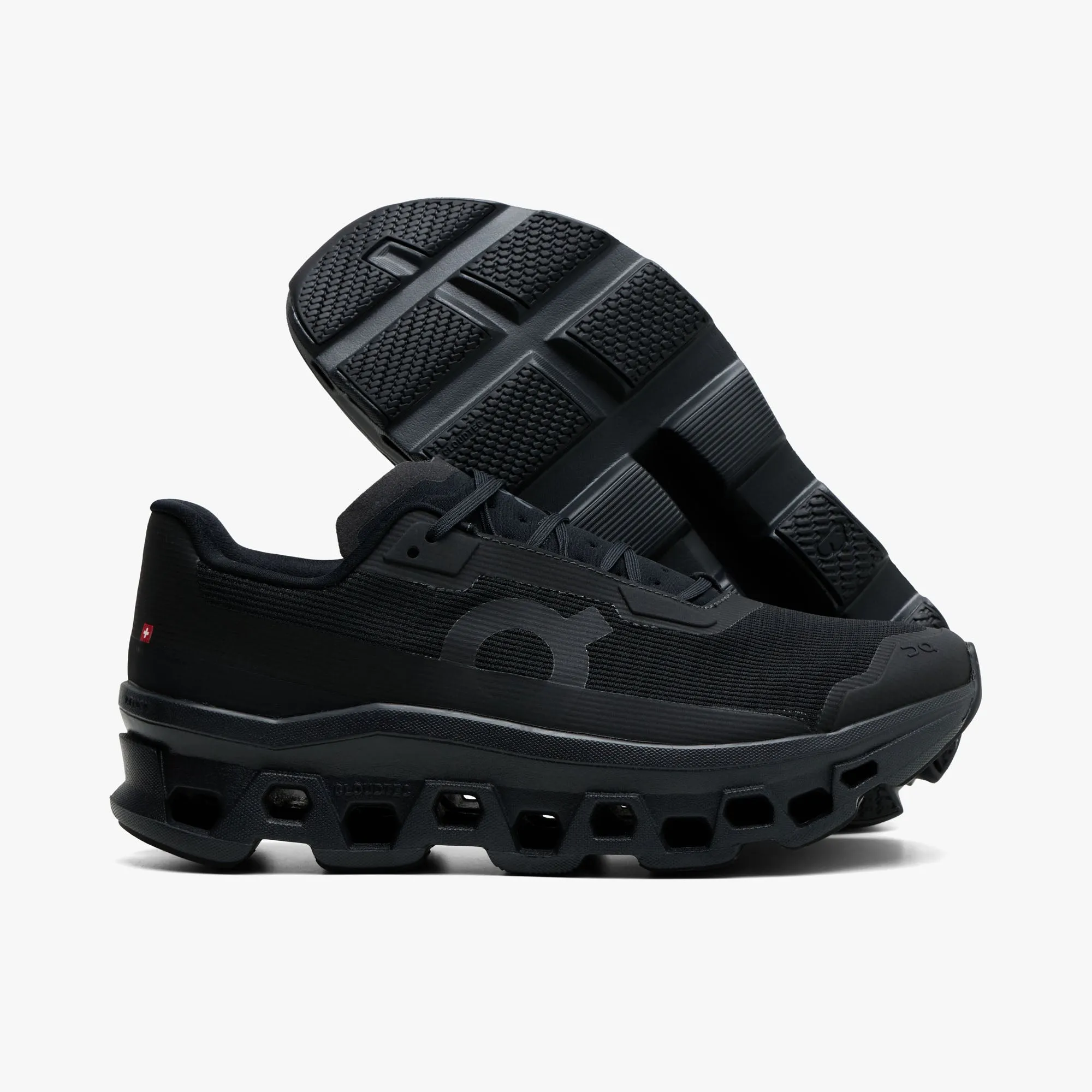 On Cloudmonster Void Black / Black stretchy - upper - feature shoes Replaceable Parts
