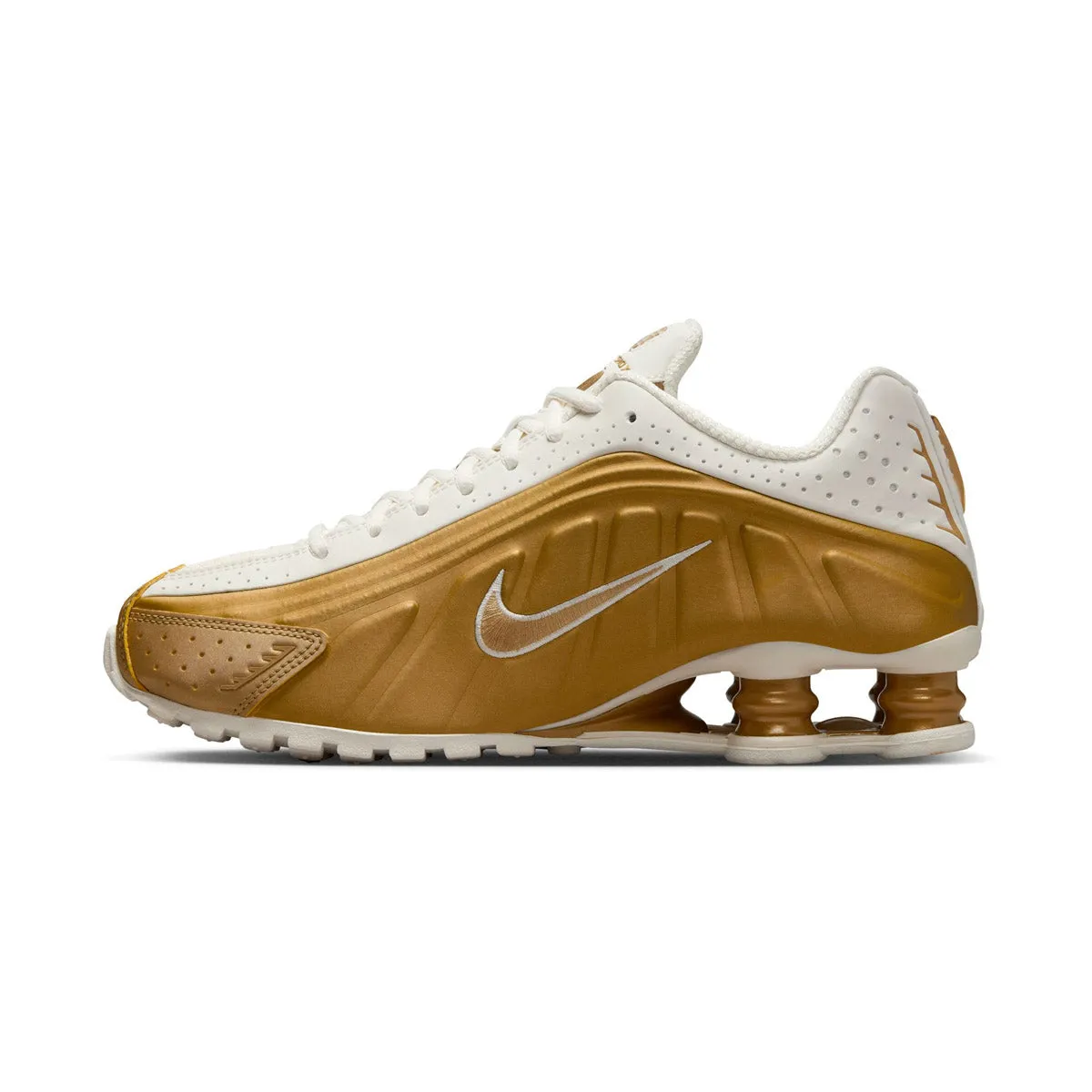 Breathable Lining Nike Shox R4 'Metallic Gold' Women's Shoes