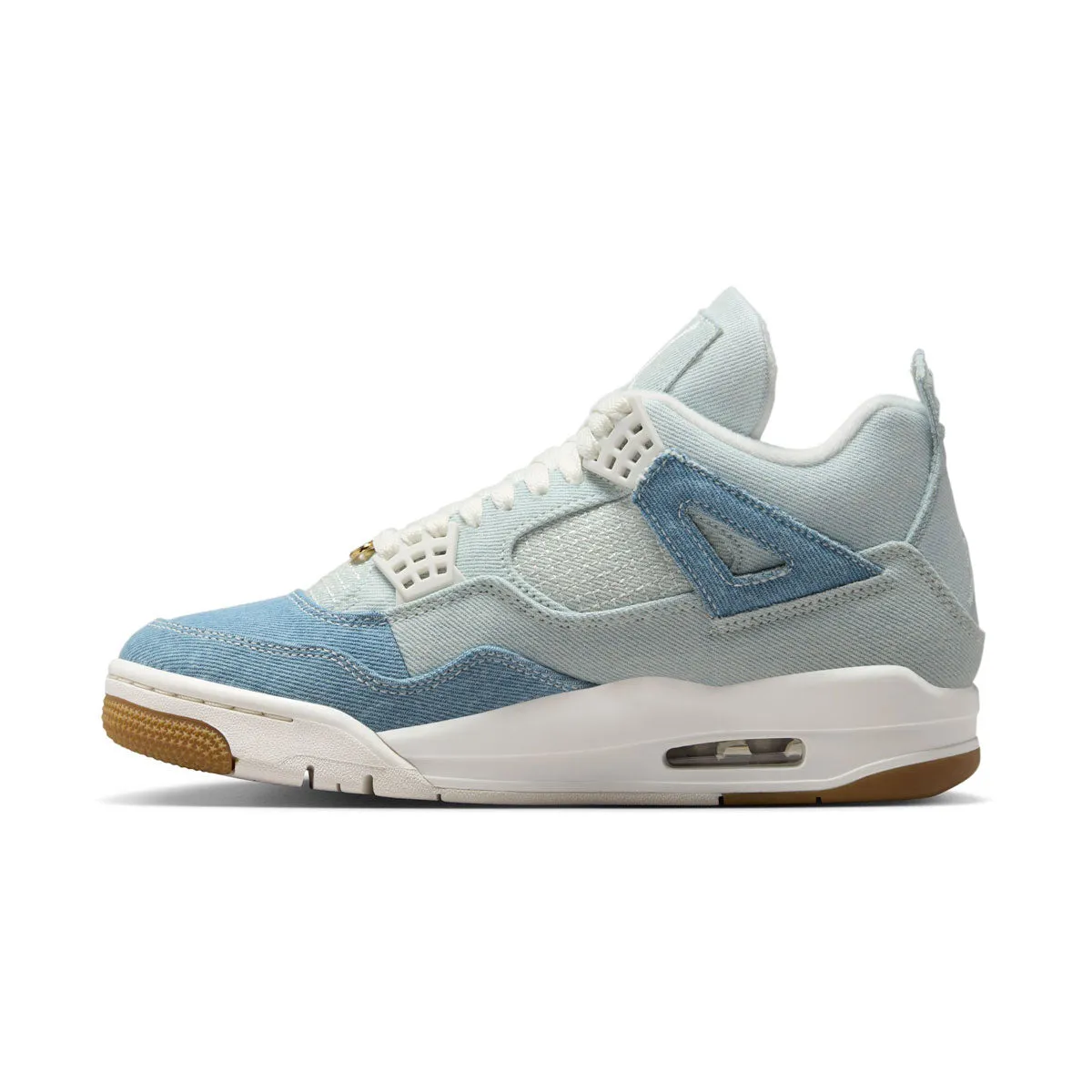 Textured Outsole Pattern Air Jordan 4 Retro 'Denim Worn Blue' Women's Shoe