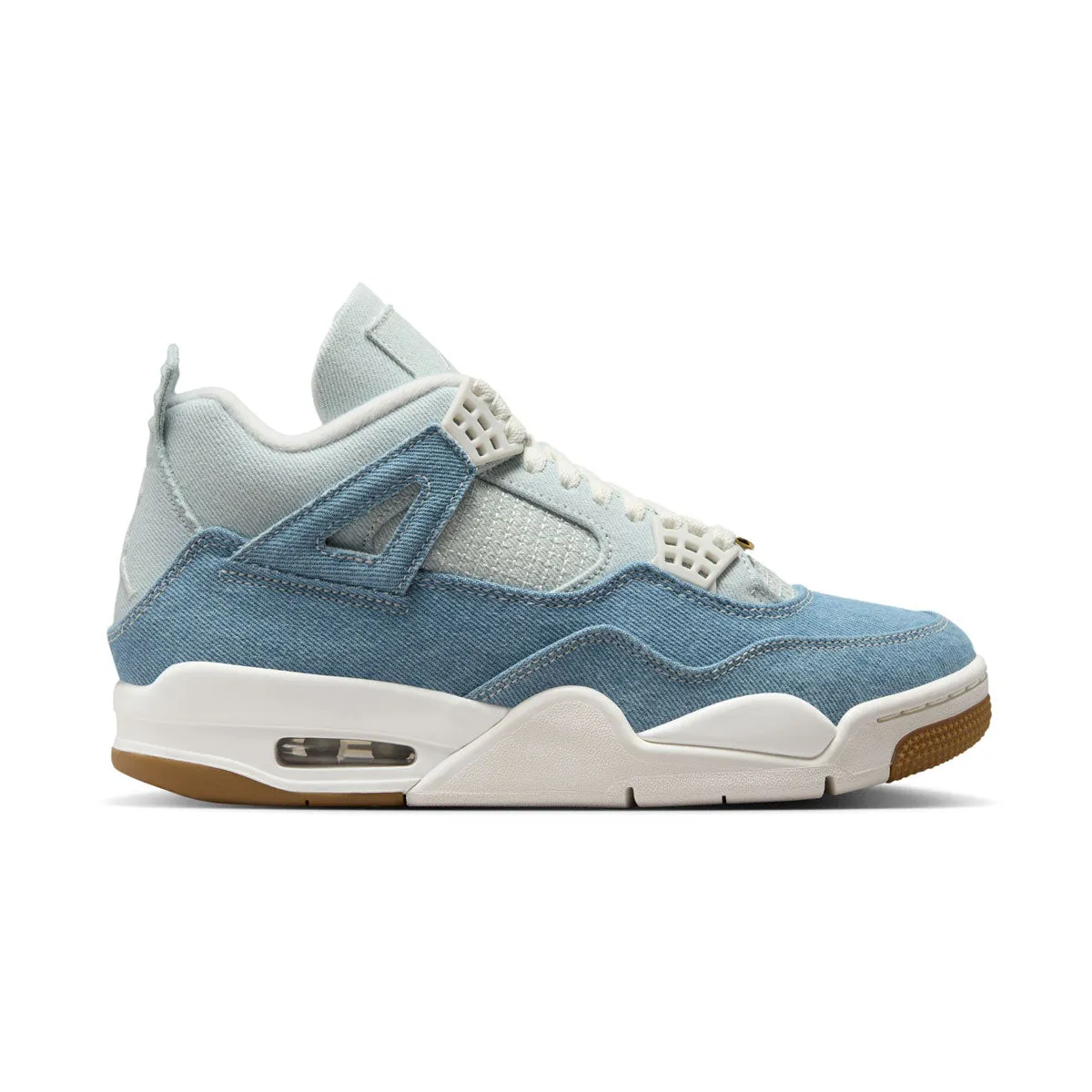 zipper Air Jordan 4 Retro 'Denim Worn Blue' Women's Shoe