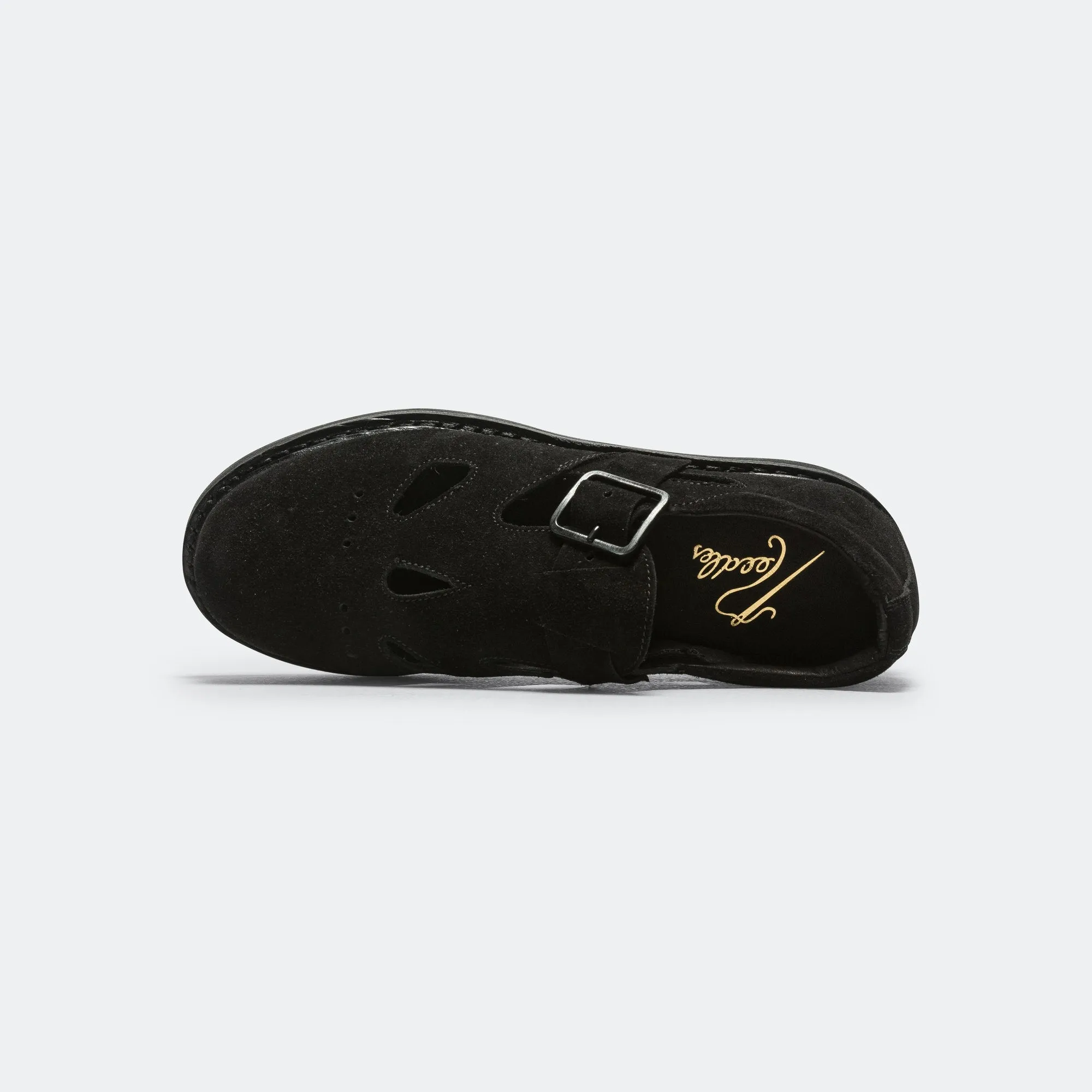 Moist Guard Year long Strapped Oxford - Black Leather