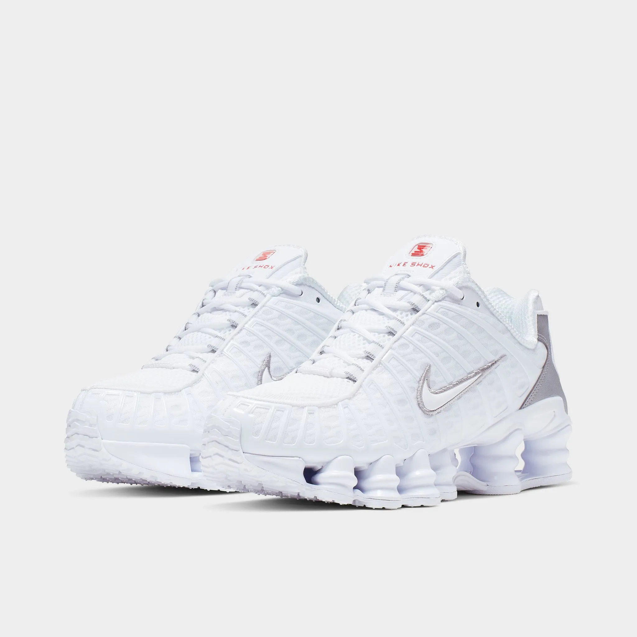 Nike Women's Shox TL White / White - Metallic Silver natural materials collar