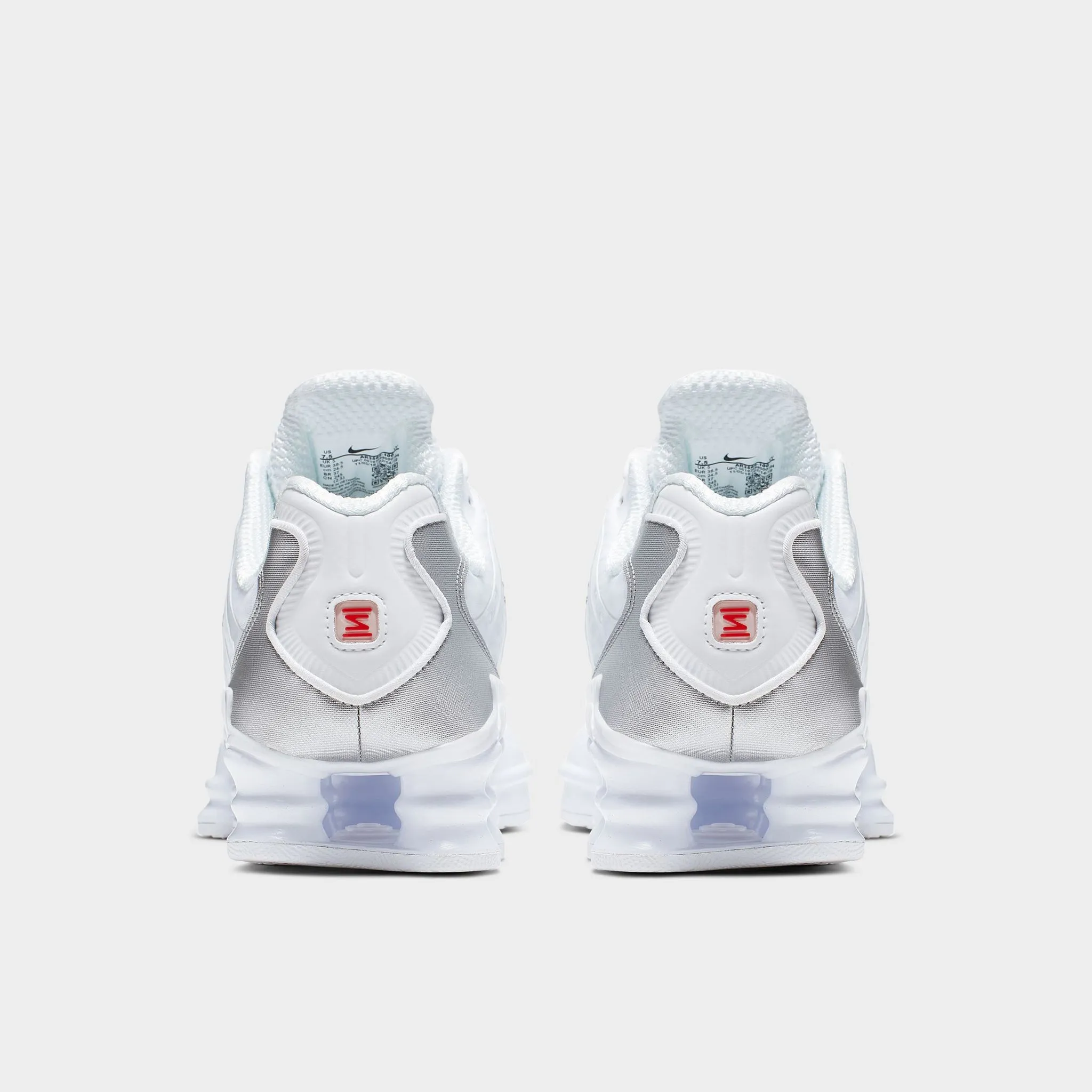 rubber - outsole - traction shoes Nike Women's Shox TL White / White - Metallic Silver