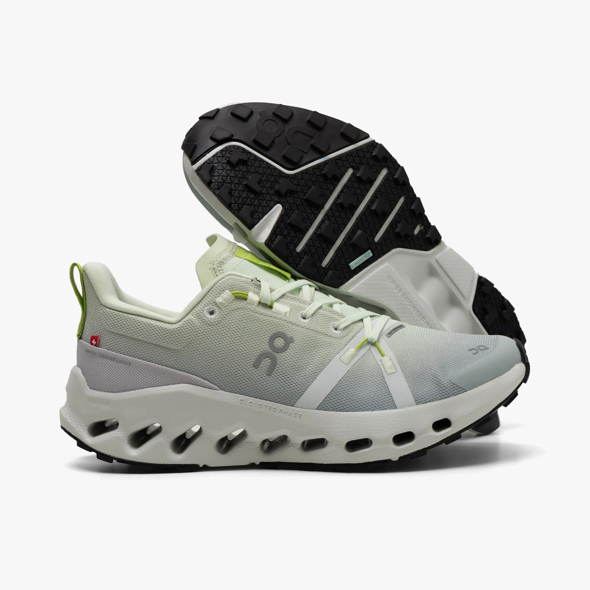 On Women's Cloudsurfer Trail WP Lima / Mineral quick - moving shoes amateur runner use