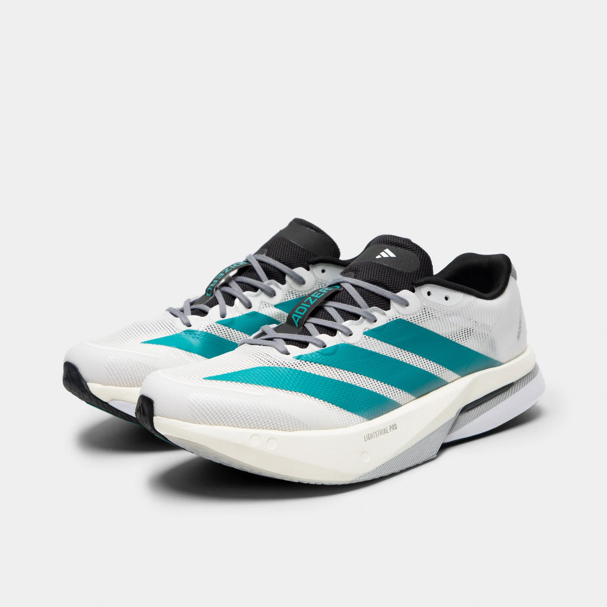 school - run running shoes adidas Adizero Boston 13 White / Pure Tea - Grey