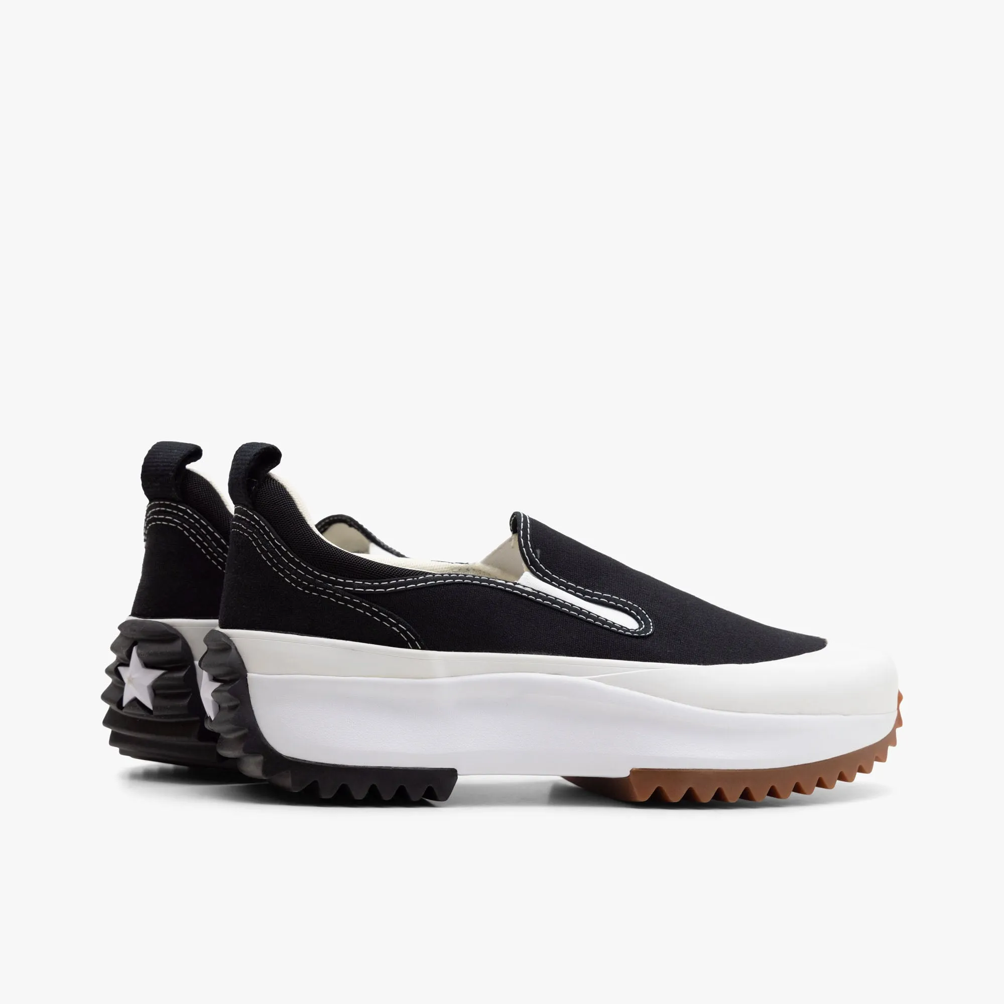 Fashionable Converse Run Hike Slip Platform Black / White