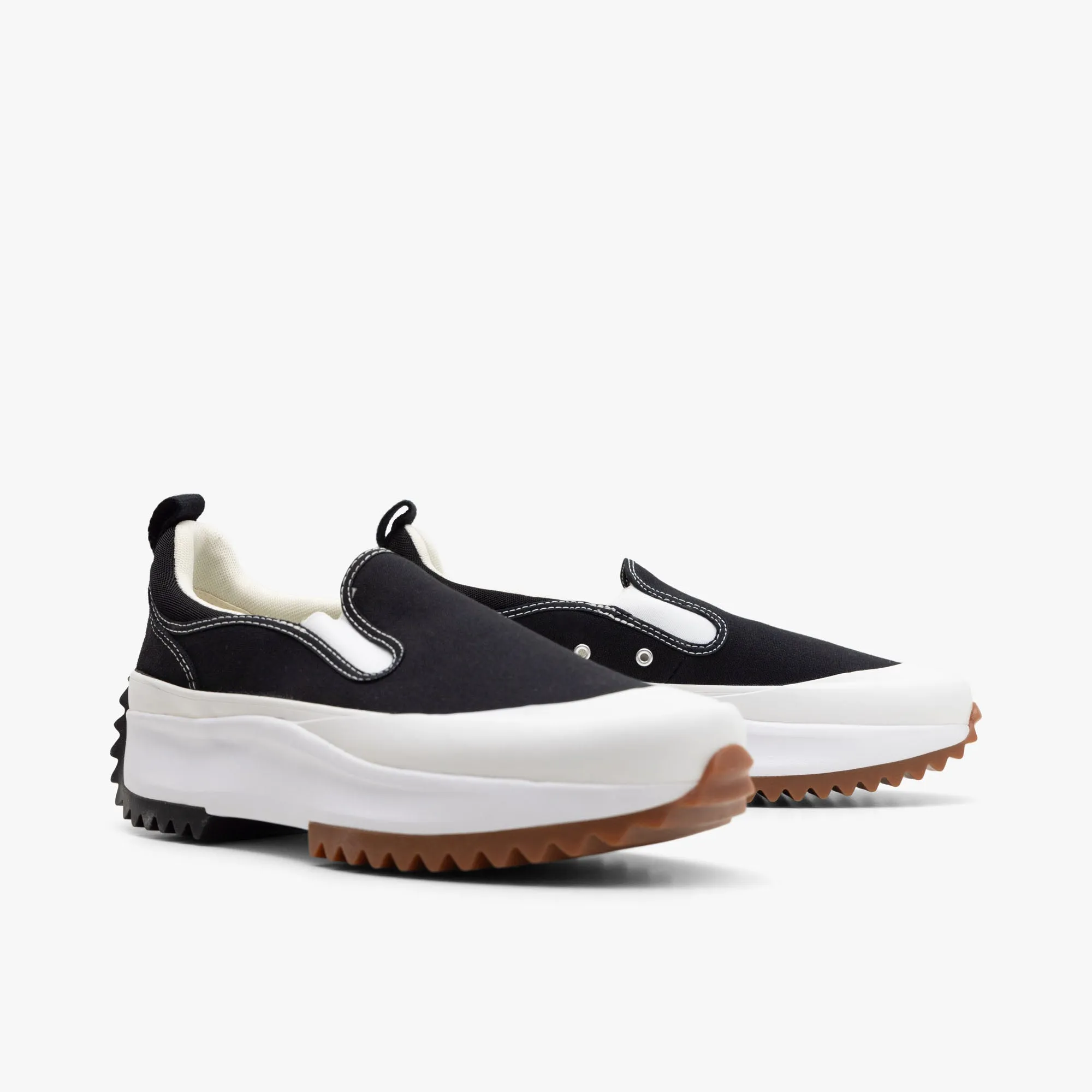 waterproof Quick Movement Converse Run Hike Slip Platform Black / White