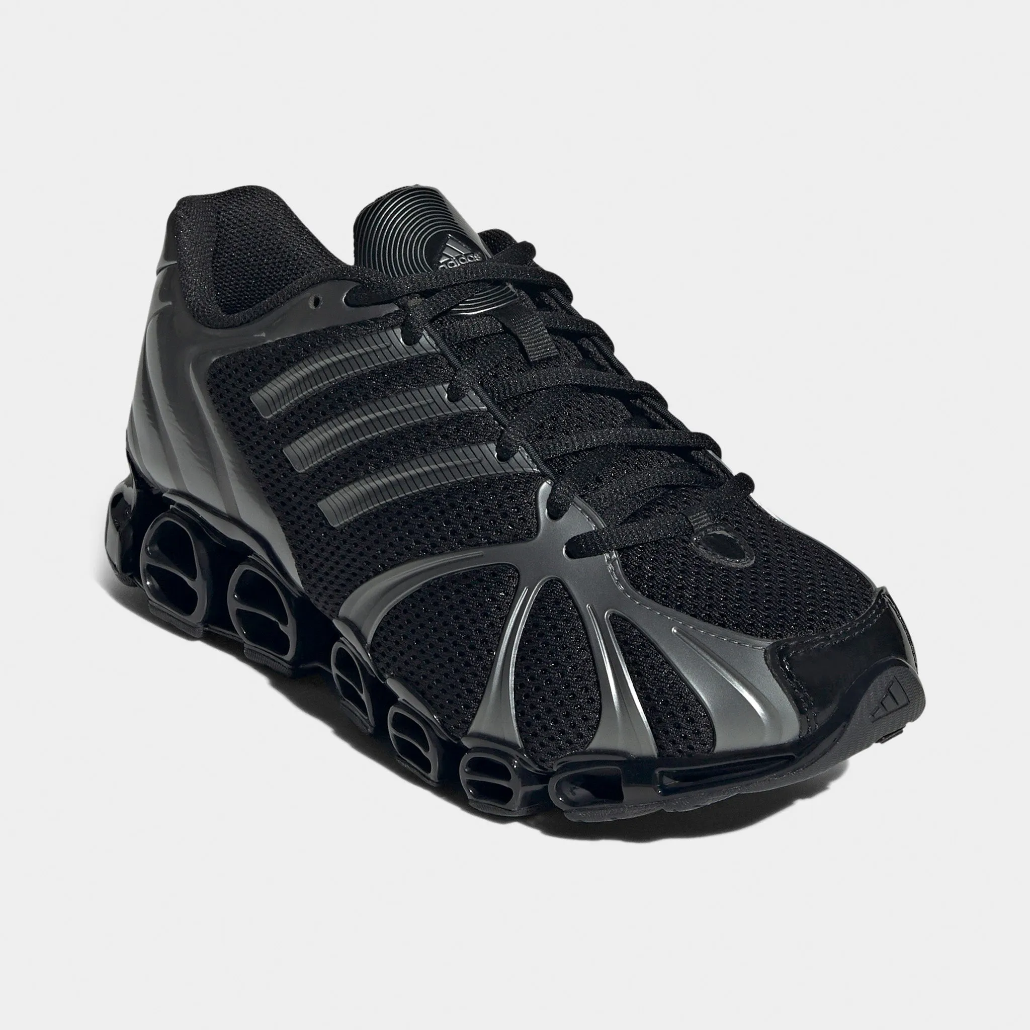 Smooth surface running adidas Women's Mega Ghostride Core Black / Iron Metallic - Black