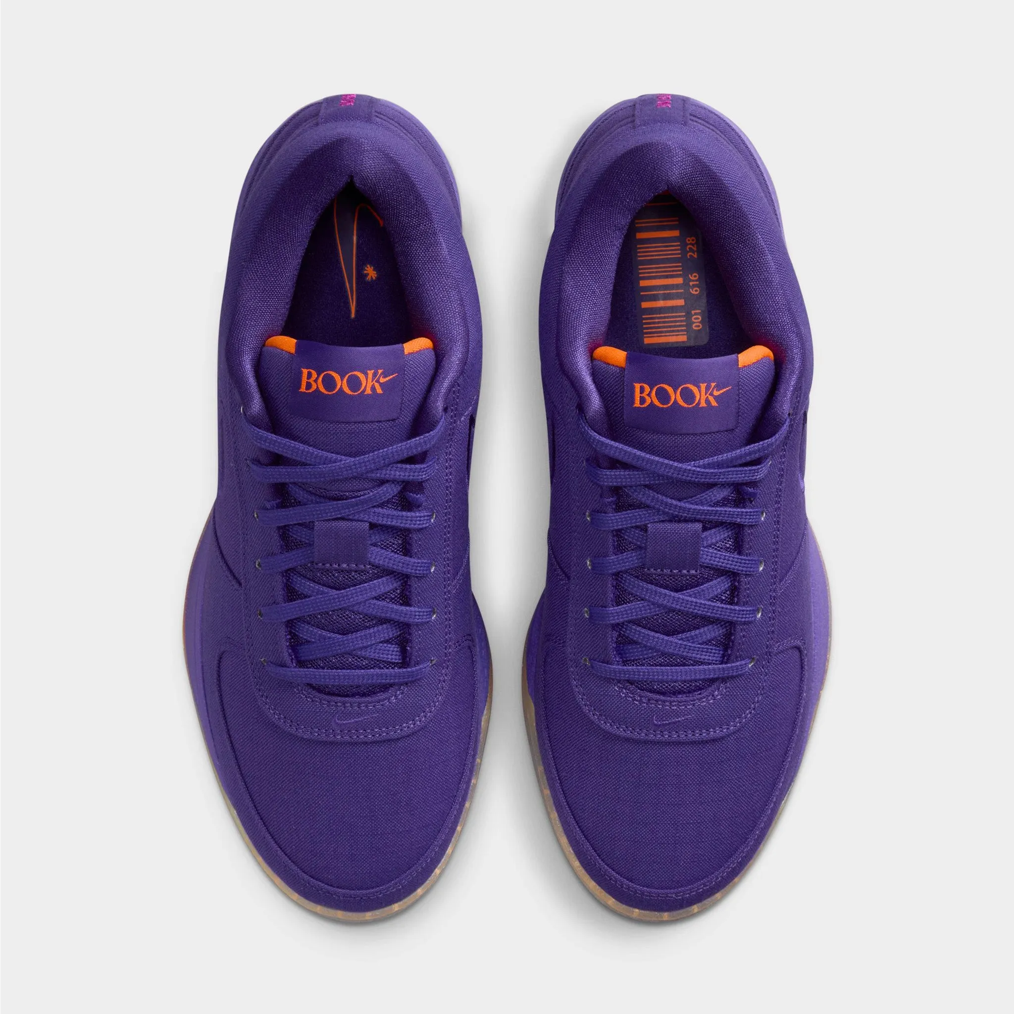 Nike Book 1 Court Purple / Total Orange - Taupe Grey Heat Sealed Technology