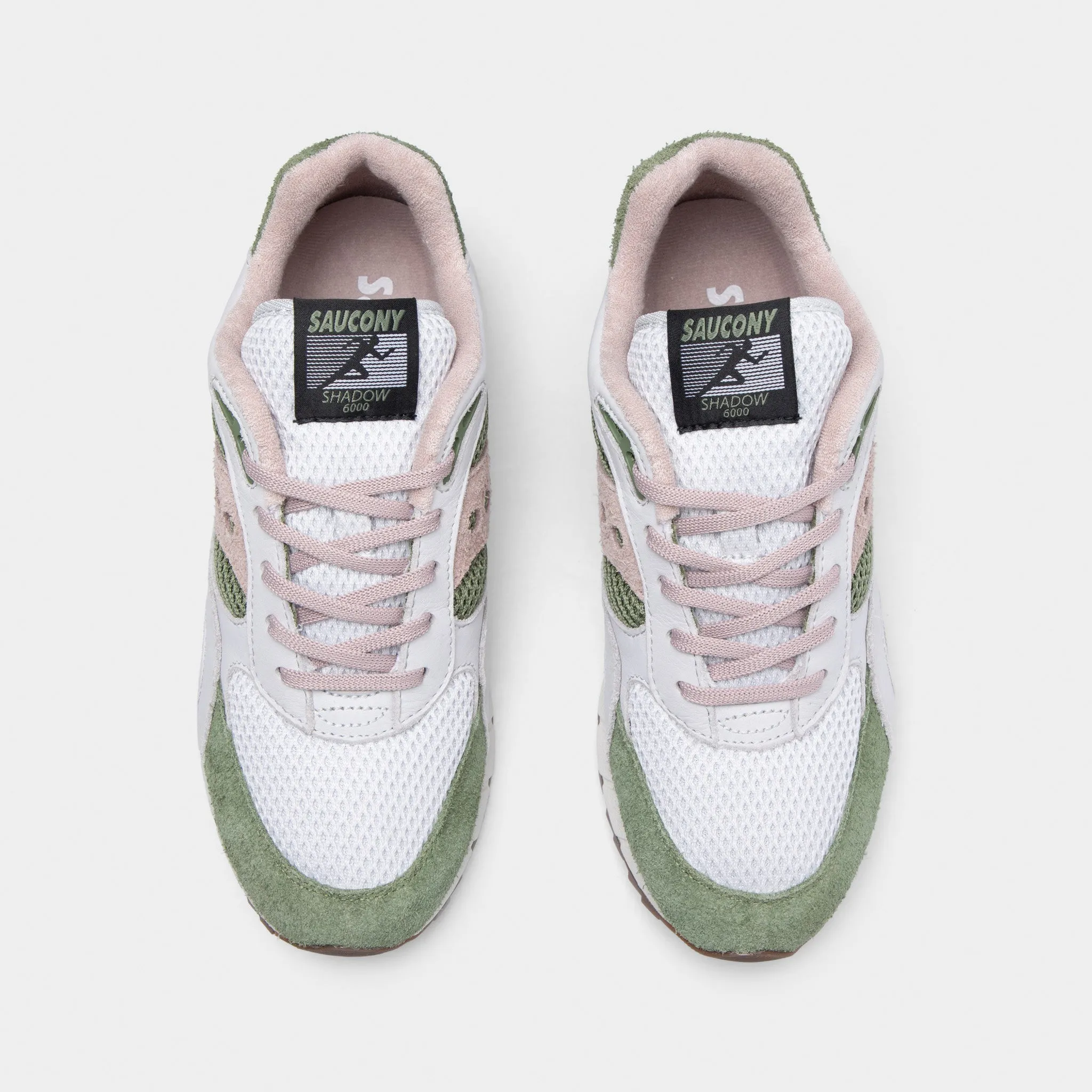 Cushioned Footbed running with a foam midsole Saucony Shadow 6000 Grey / Green