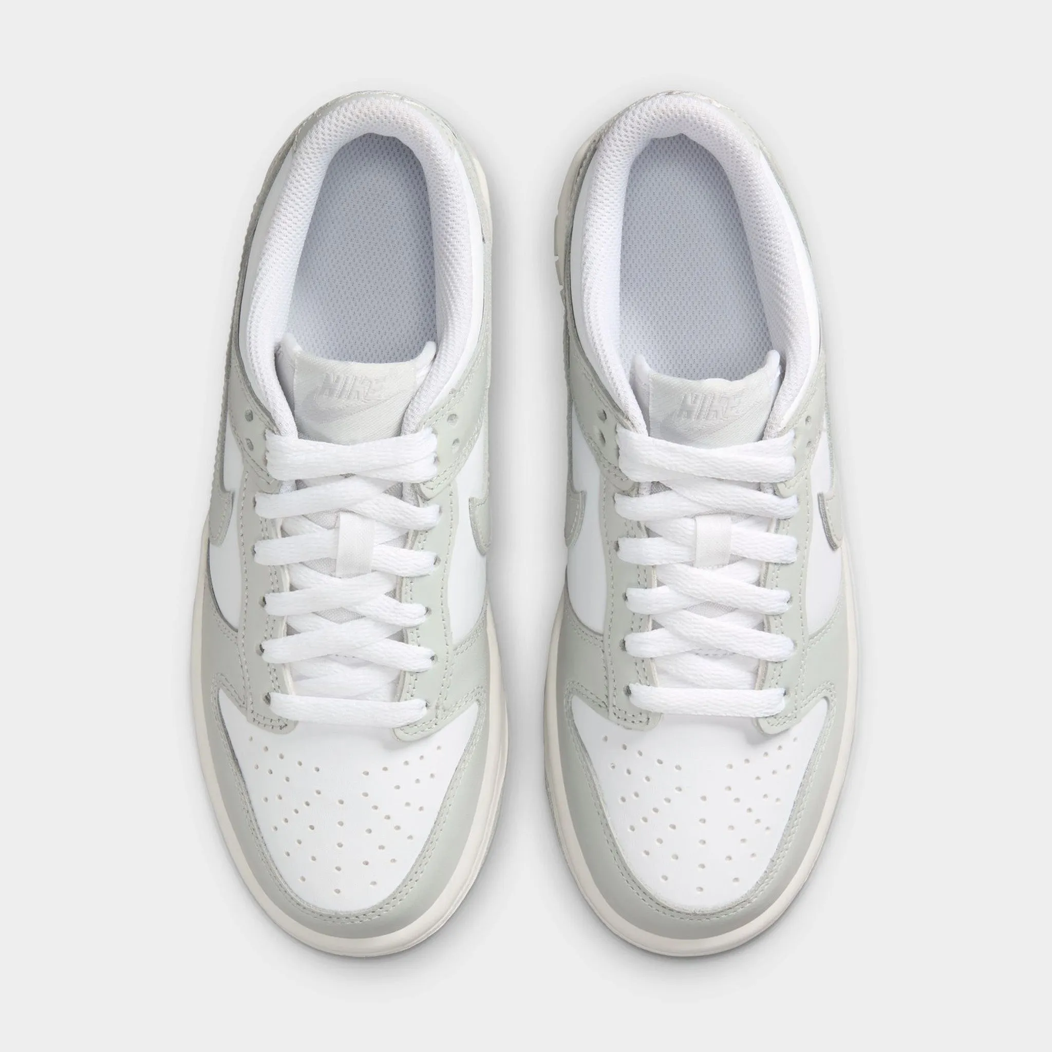 hook and loop closure Nike Dunk Low GS White / Light Silver - Photon Dust