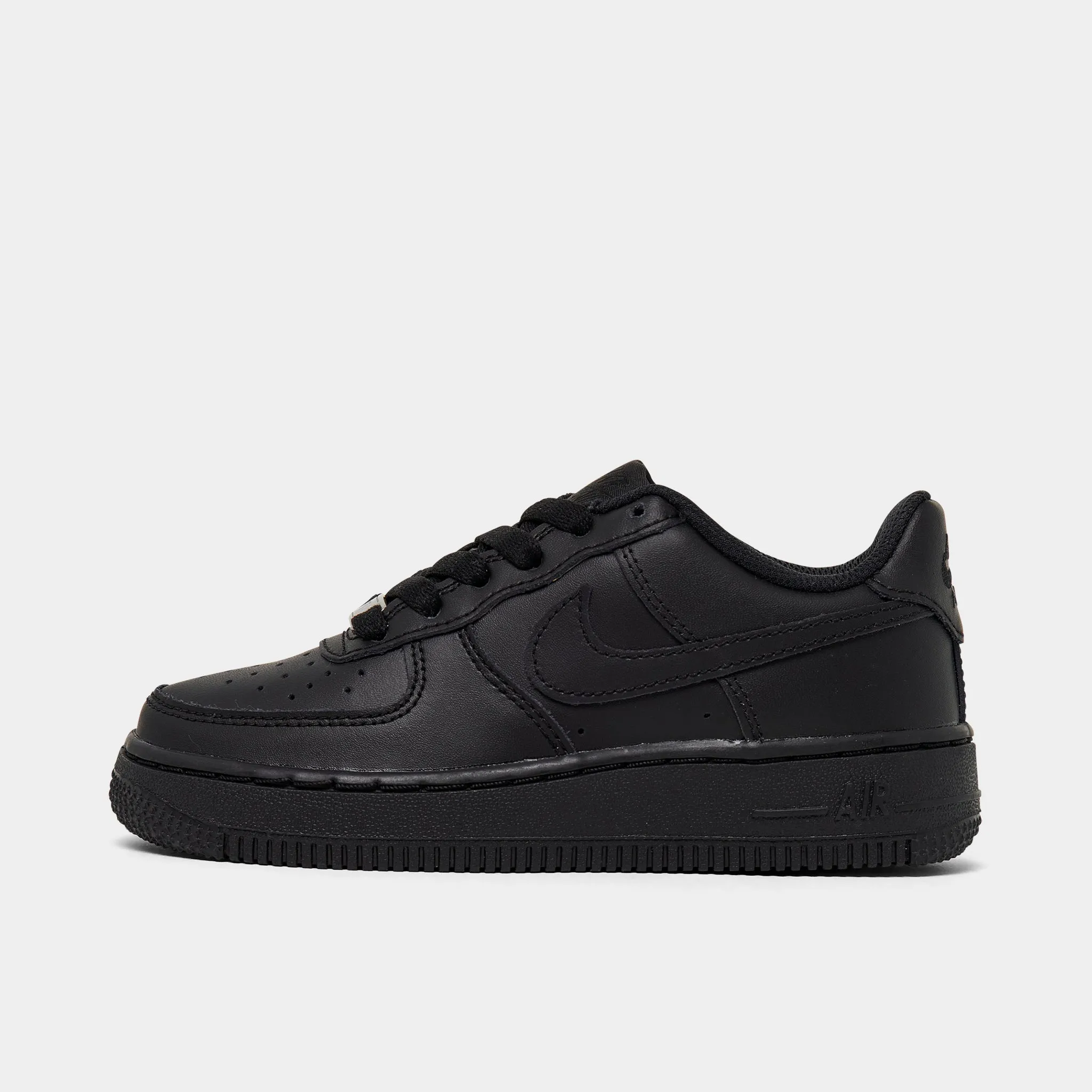 Nike Air Force 1 LE GS Black / Black - Black Bounce Technology Reinforced Lace System