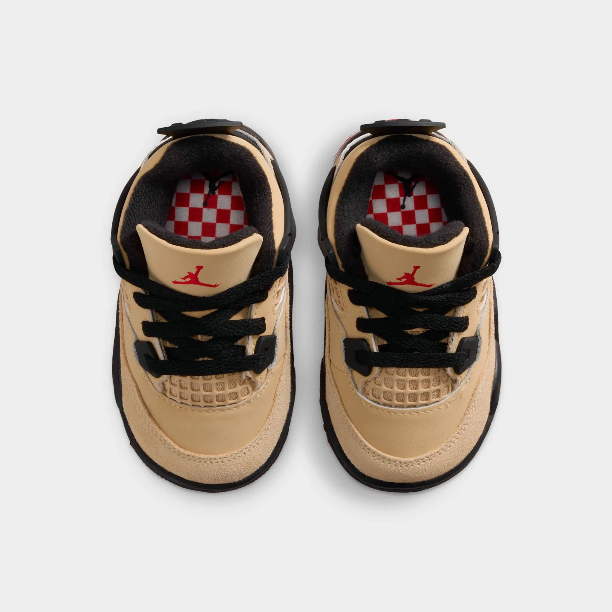 Jordan 4 Retro TD Fire Red / Starfish - Sesame Kinetic Transition Lace   Up Style