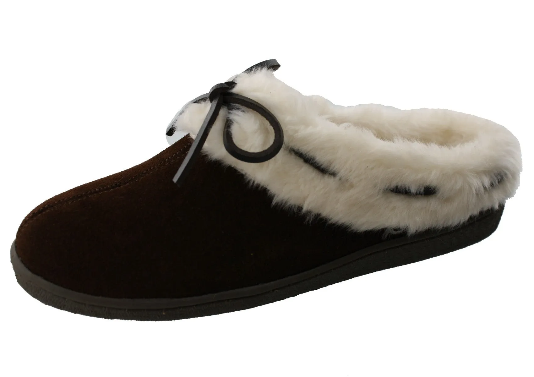 Clarks Womens Winter Cozy Fur Easy On Lightweight Suede Slippers Simple Sandal Fit