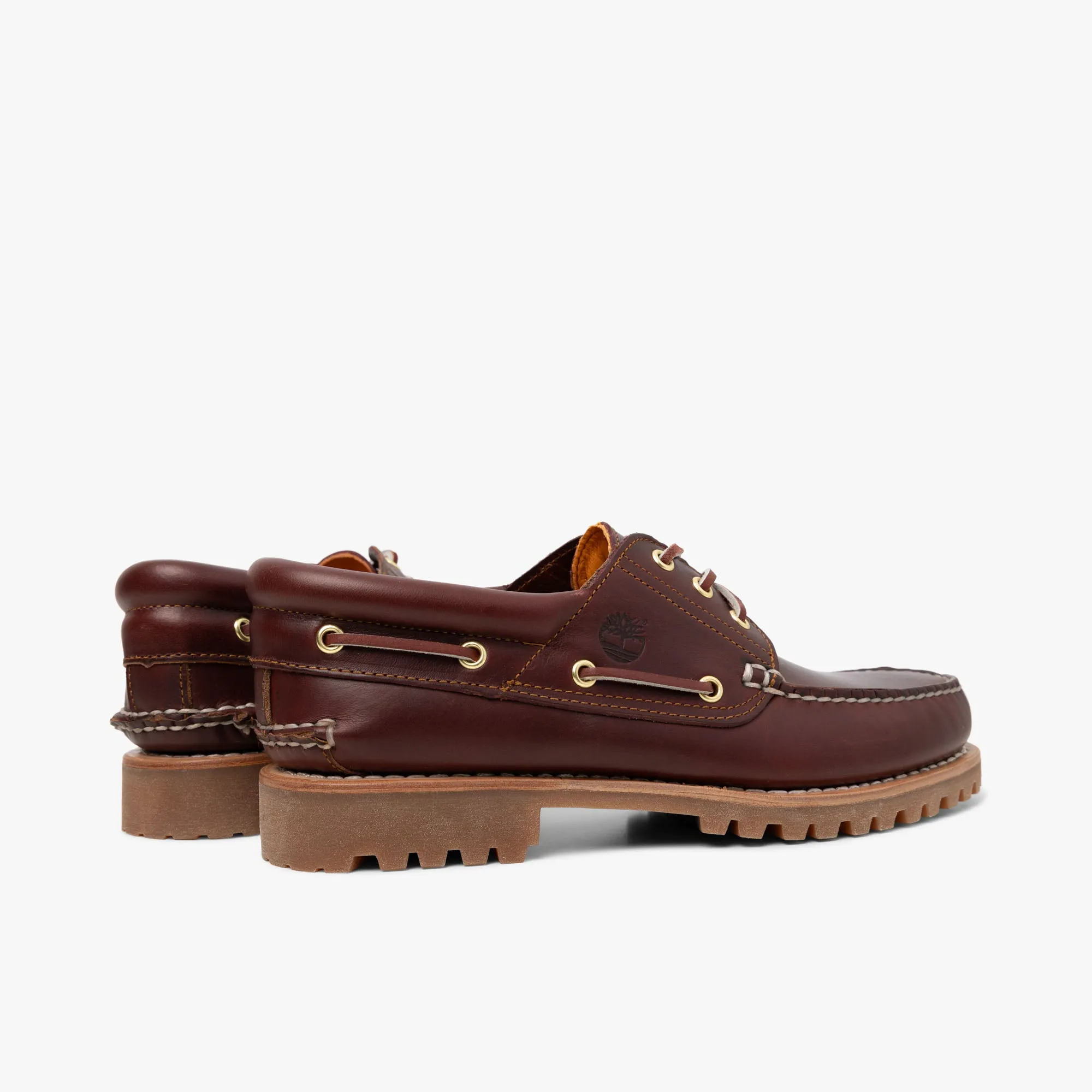 Timberland Authentic 3-Eye Boat Shoe / Burgundy Full Grain Functional Form Classic Appearance