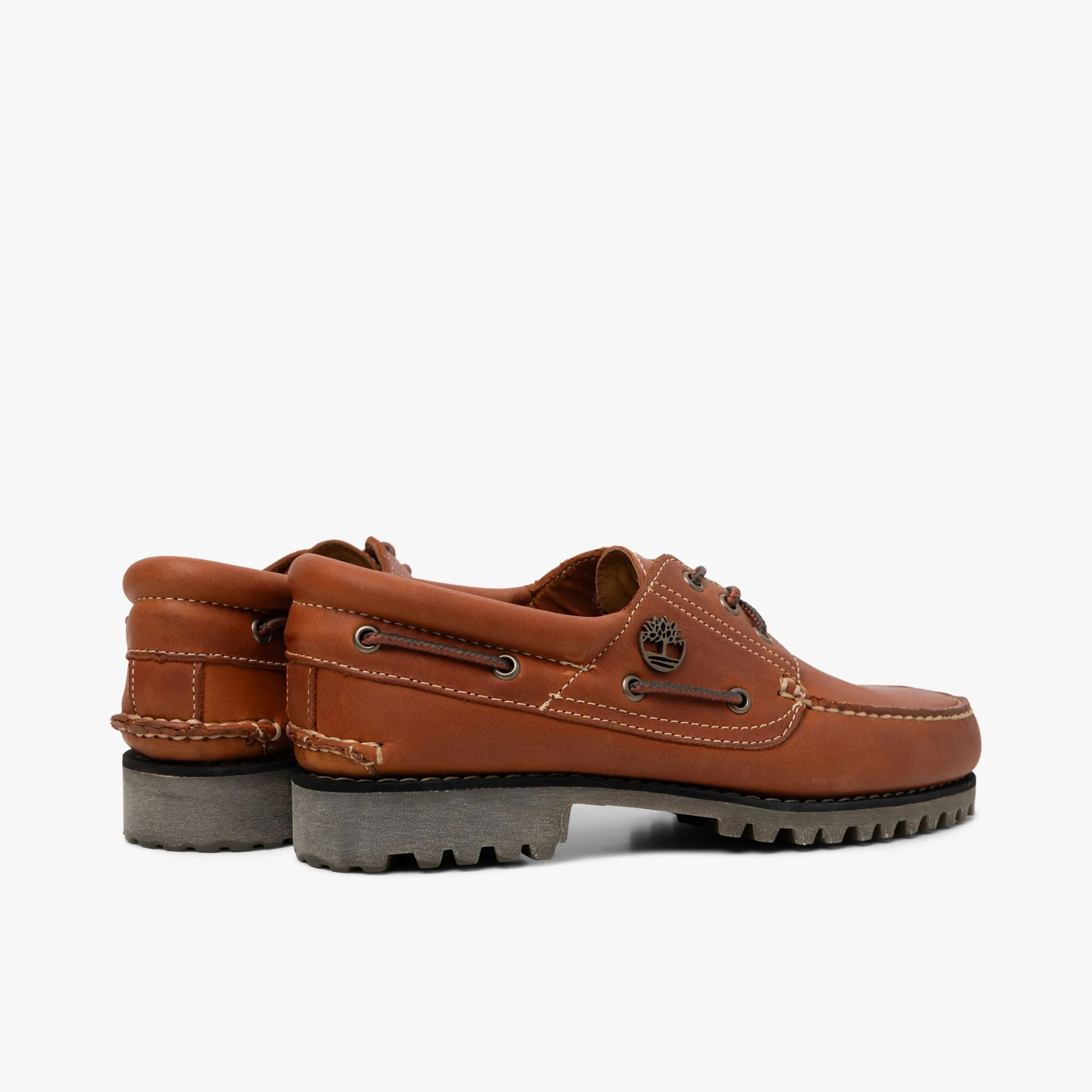 Timberland Authentic 3-Eye Boat Shoe / Orange Full Grain Comfortable Insole Wind Resistant