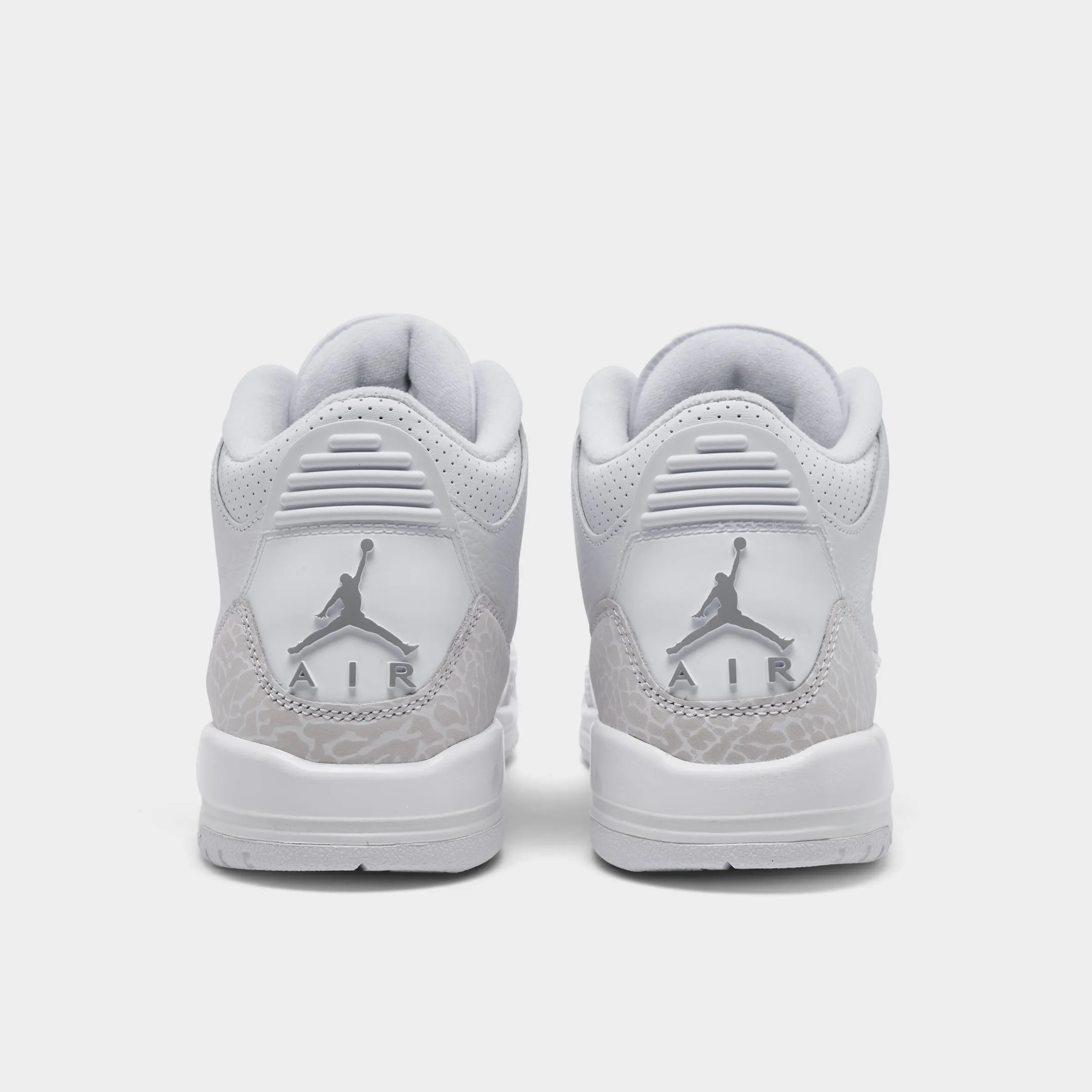 Jordan 3 Retro GS White / Metallic Silver - White Thermal Regulation Fabric Shock Diffusing Midsole