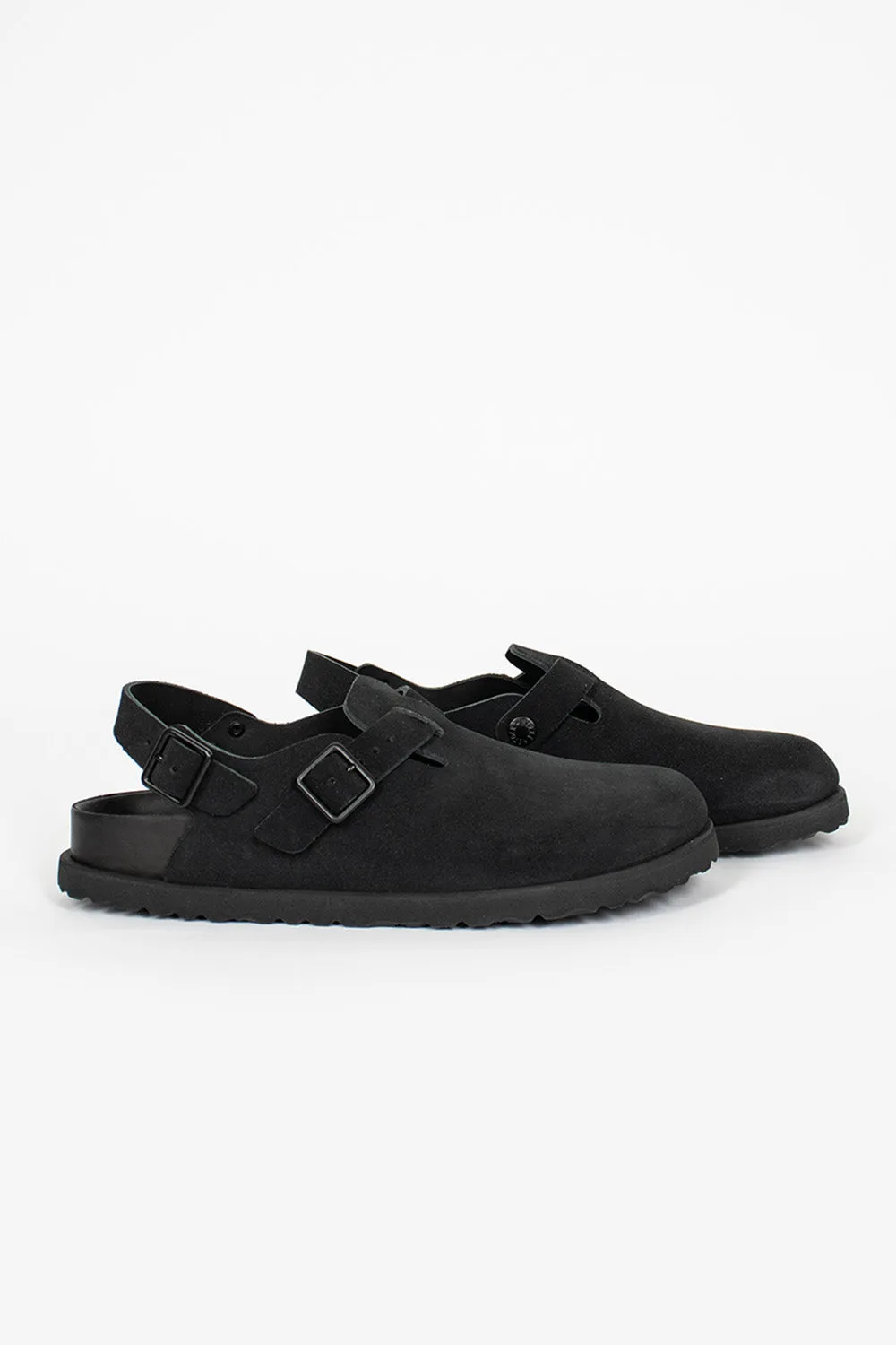 Tokio Suede Clog Black Hill Climb Cushion Collar