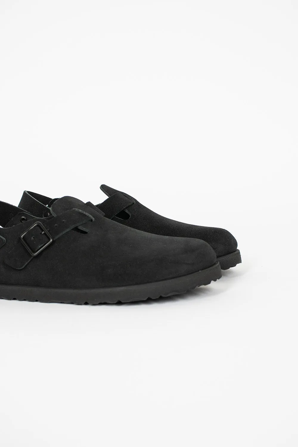 Tokio Suede Clog Black Soft Inner Lining
