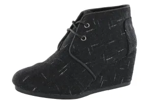 Toms Women Desert Wedge Lace Up Booties Heel shoes Classic Dress Shoes
