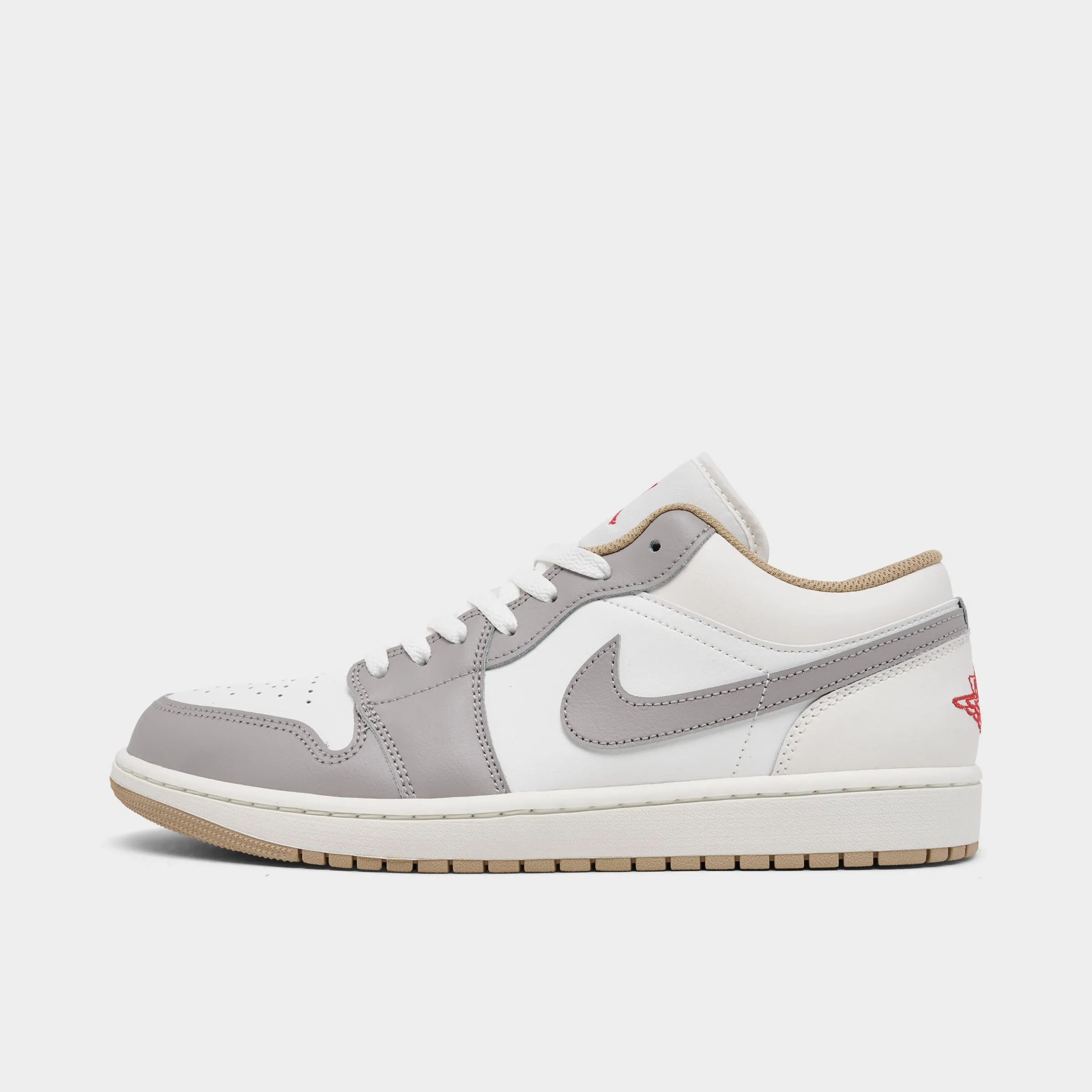 Jordan 1 Low Sail/Fire Red-College Grey Well Fitted Outdoor Traction
