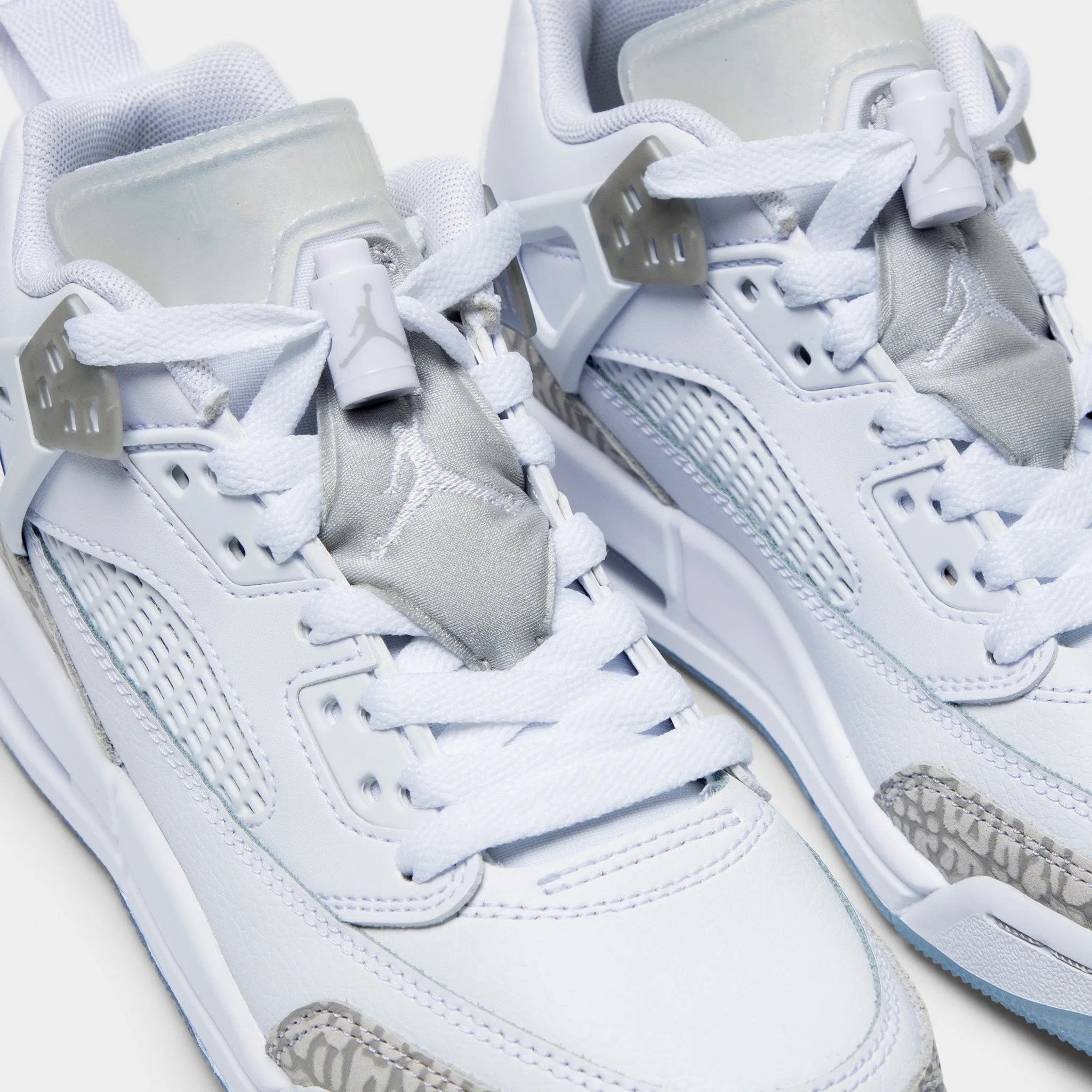 Jordan Spizike Low GS White / Neutral Grey - Metallic Silver Decoupled Outsole Pods