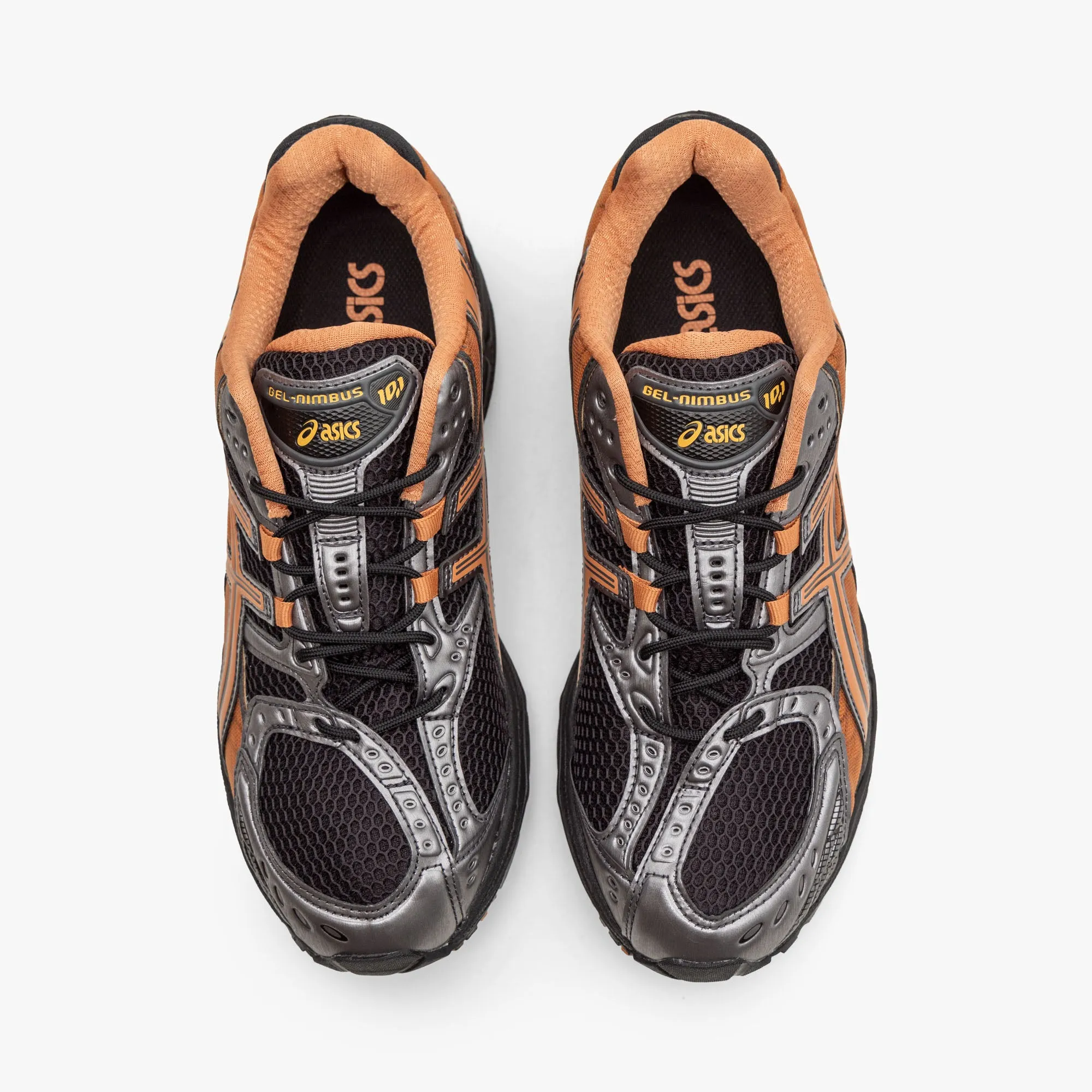 ASICS Gel-Nimbus 10.1 / Black / Rust Orange custom - made running shoes