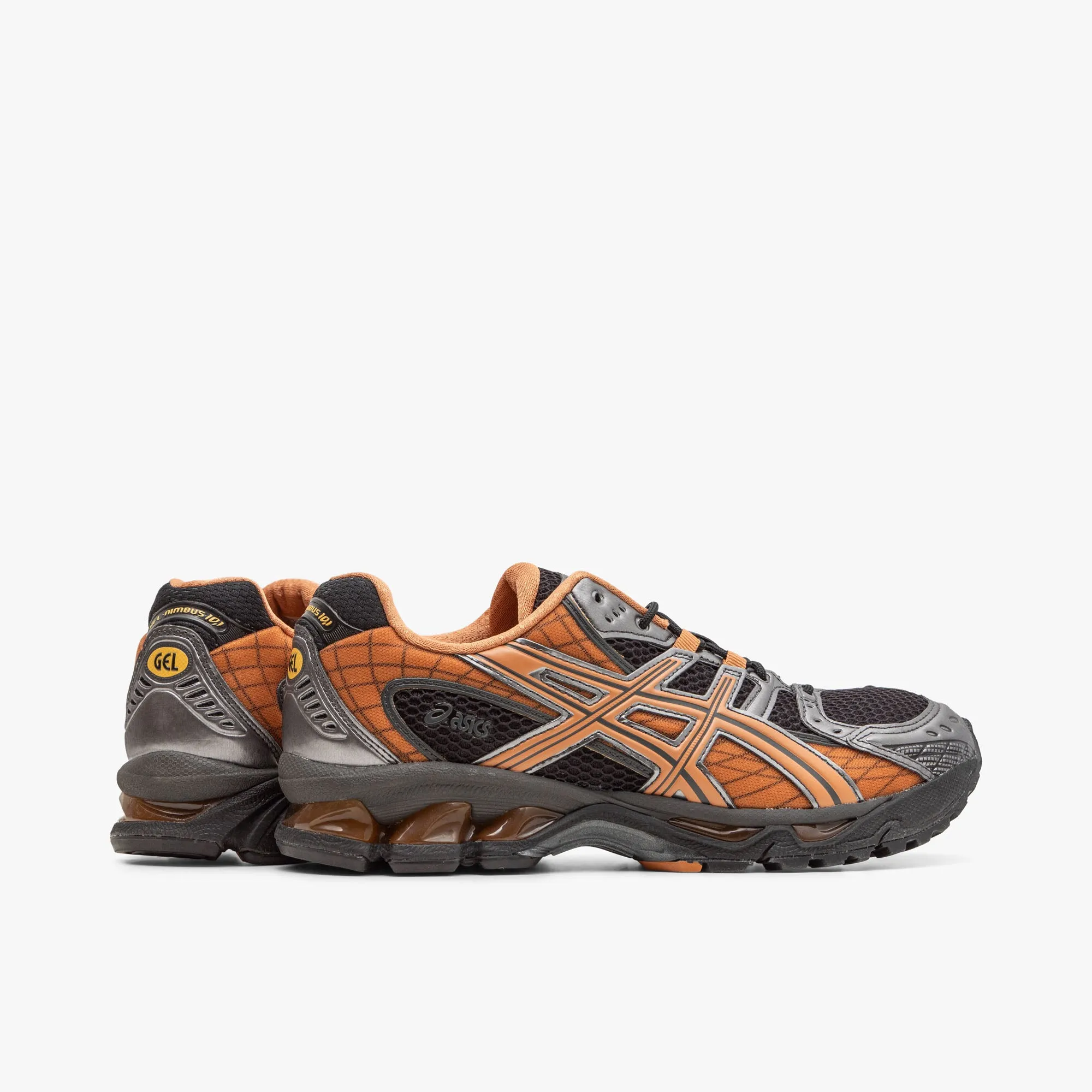 Shock Reducing Street Running ASICS Gel-Nimbus 10.1 / Black / Rust Orange