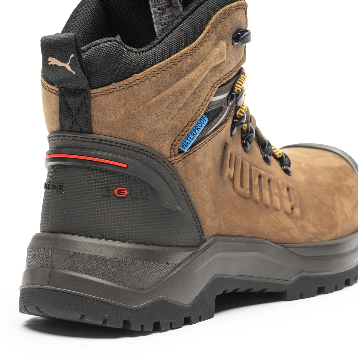 Foot Protection Technology Puma Iron Brown Men's 6" Waterproof Composite Toe Work Boots