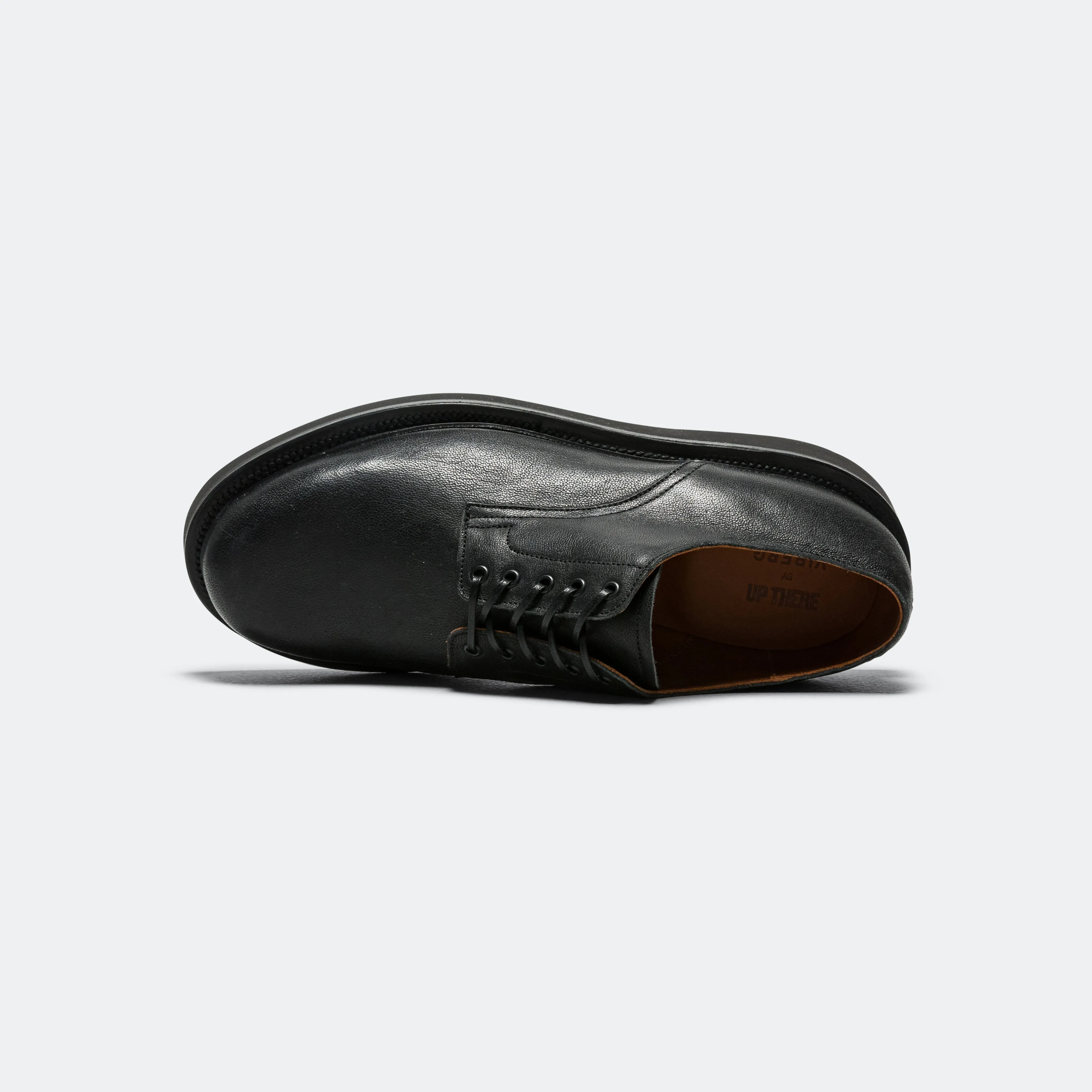 Slip Resistant Modern Commuters Rockland Blucher by UP THERE - Waxed Camel Nero