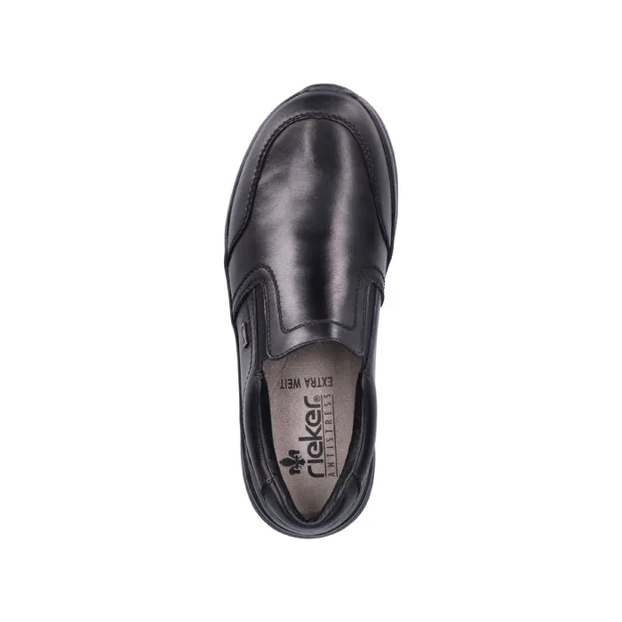 Everyday Slip-Ons Easy Maintenance Mens Rieker Turin in Black/Black