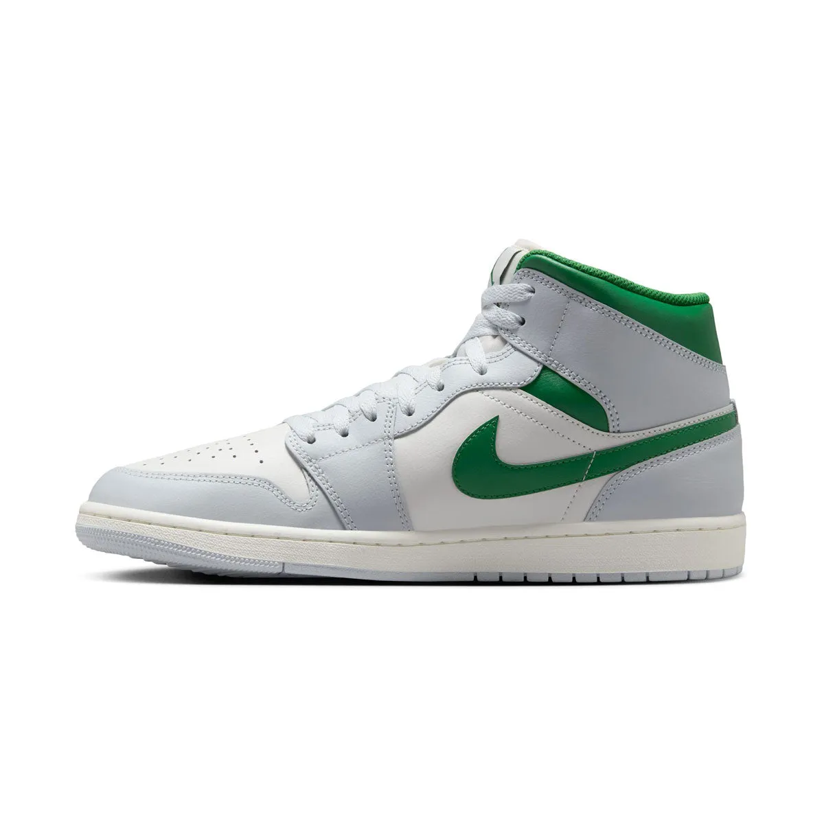 Chic Everyday Air Jordan 1 Mid 'White Pure Platinum Pine Green' Men's Shoes