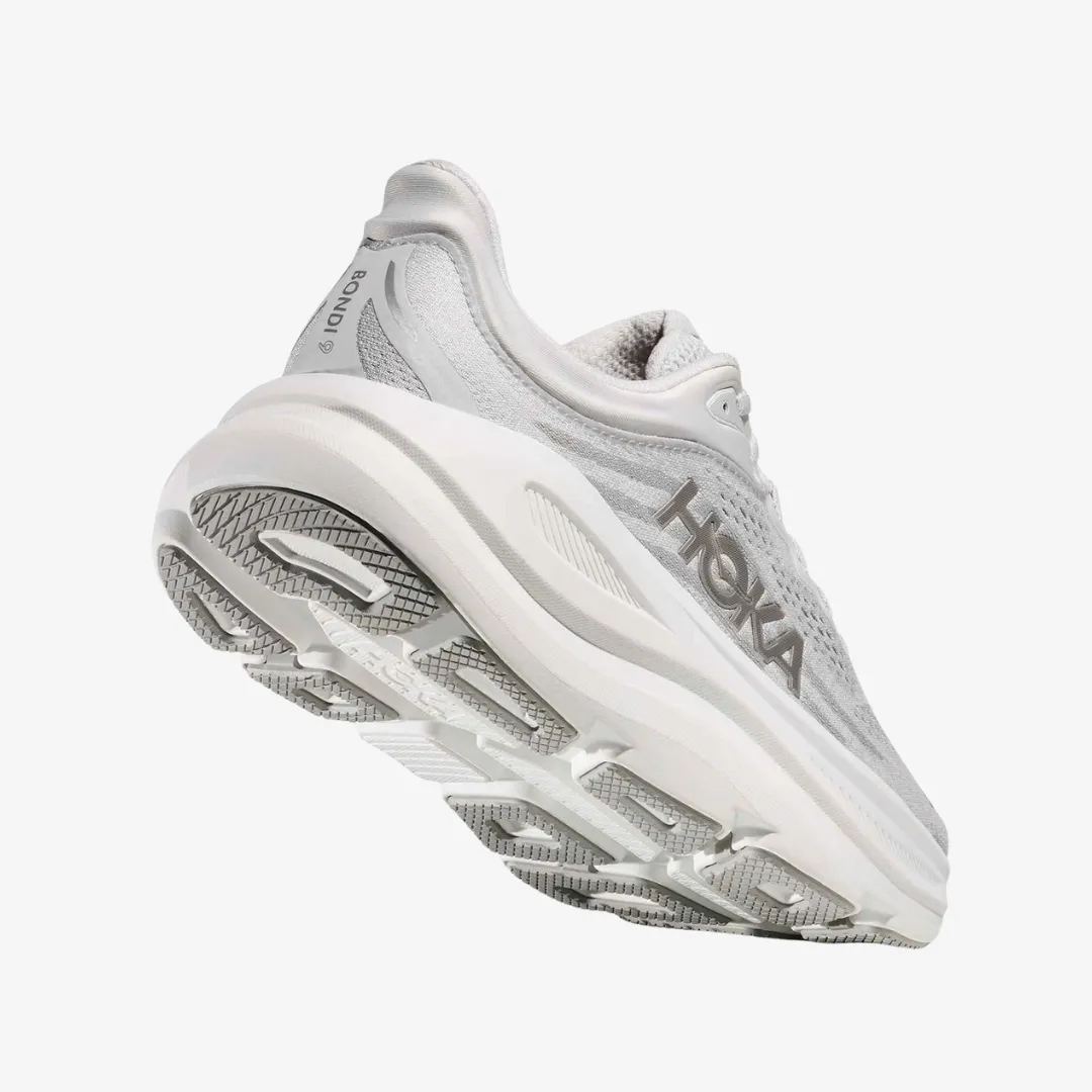 womens hoka bondi 9 (stardust/silver) comfort - level