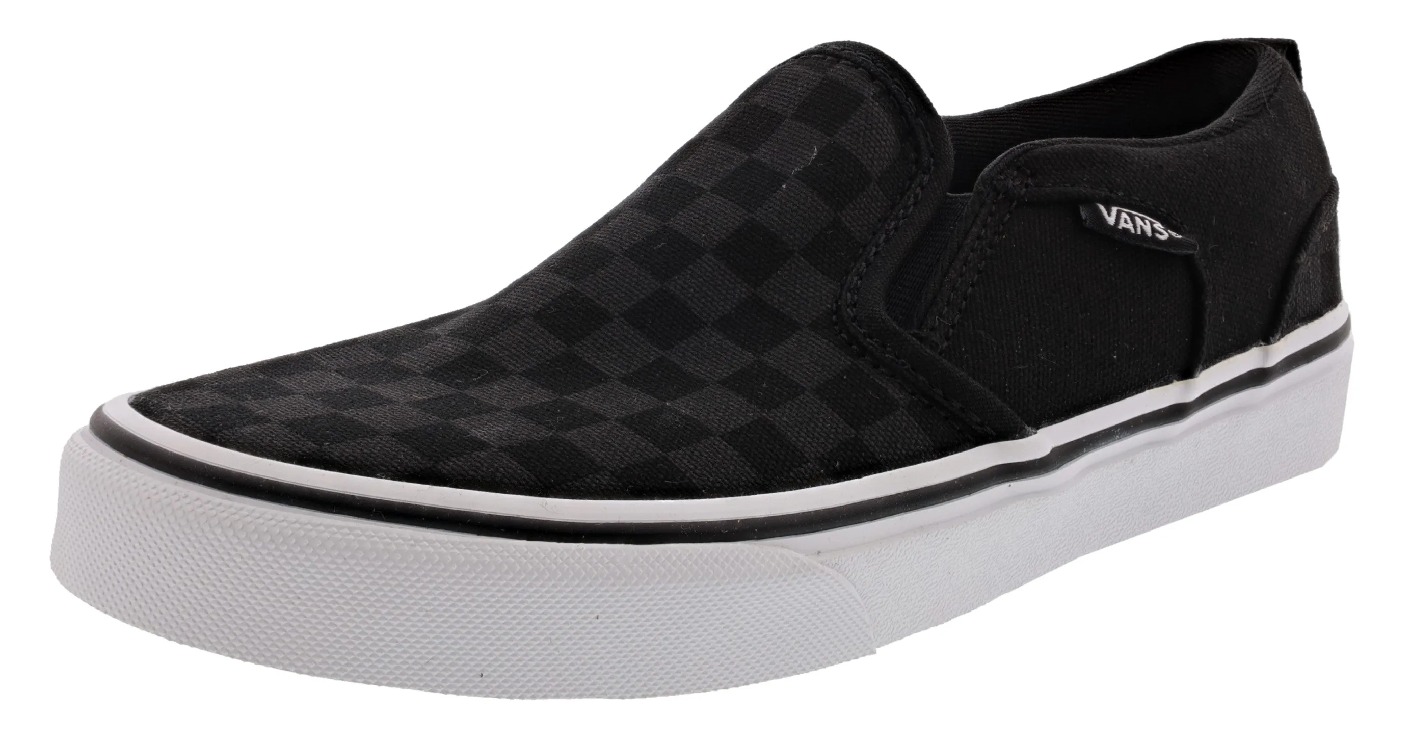 All surface Vans Kid's Asher Checkerboard Slip On Sneakers
