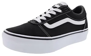Vans Kid's Ward Canvas Platform Shoes Streetwear Free Fit Performance