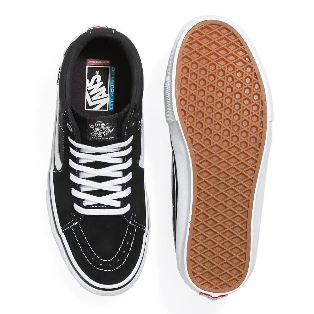 Advanced Cushioning Vans Skate Grosso Mid - Black/White