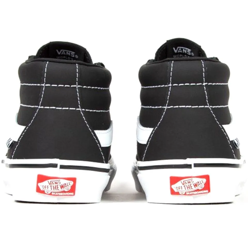 Free Action Ride Vans Skate Grosso Mid - Black/White/Emo Leather