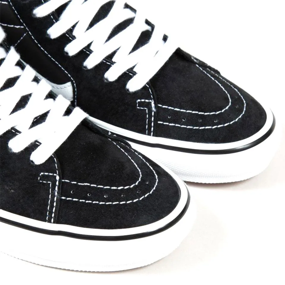 Vans Skate Grosso Mid - Black/White/Emo Leather Active Flex Quick Flex