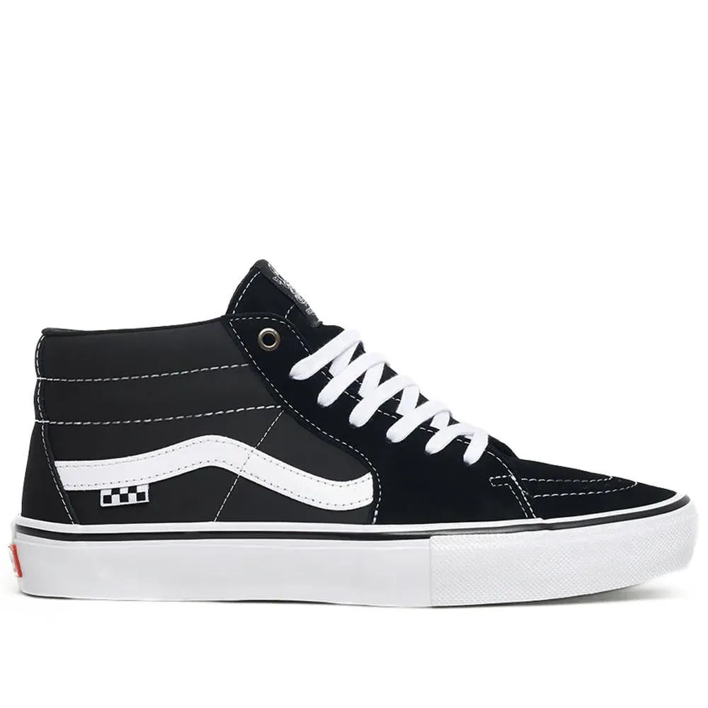 Vans Skate Grosso Mid - Black/White/Emo Leather Low Build