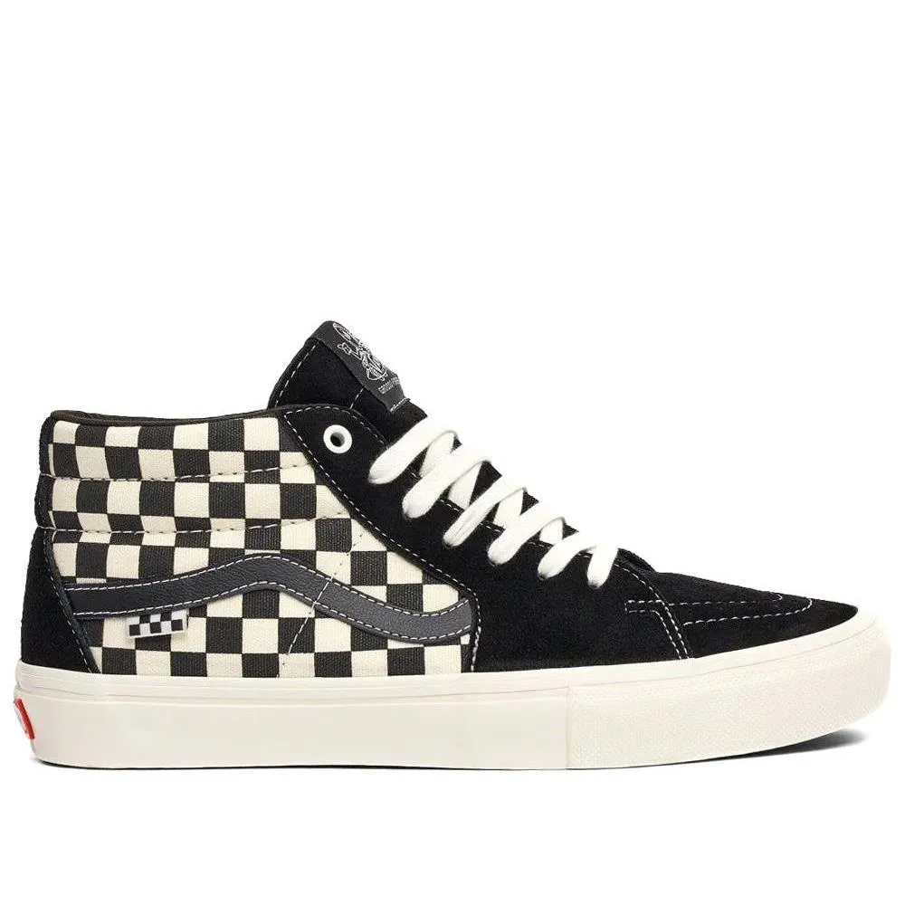 Enhanced grip Vans Skate Grosso Mid - Checkerboard Black/Marshmallow
