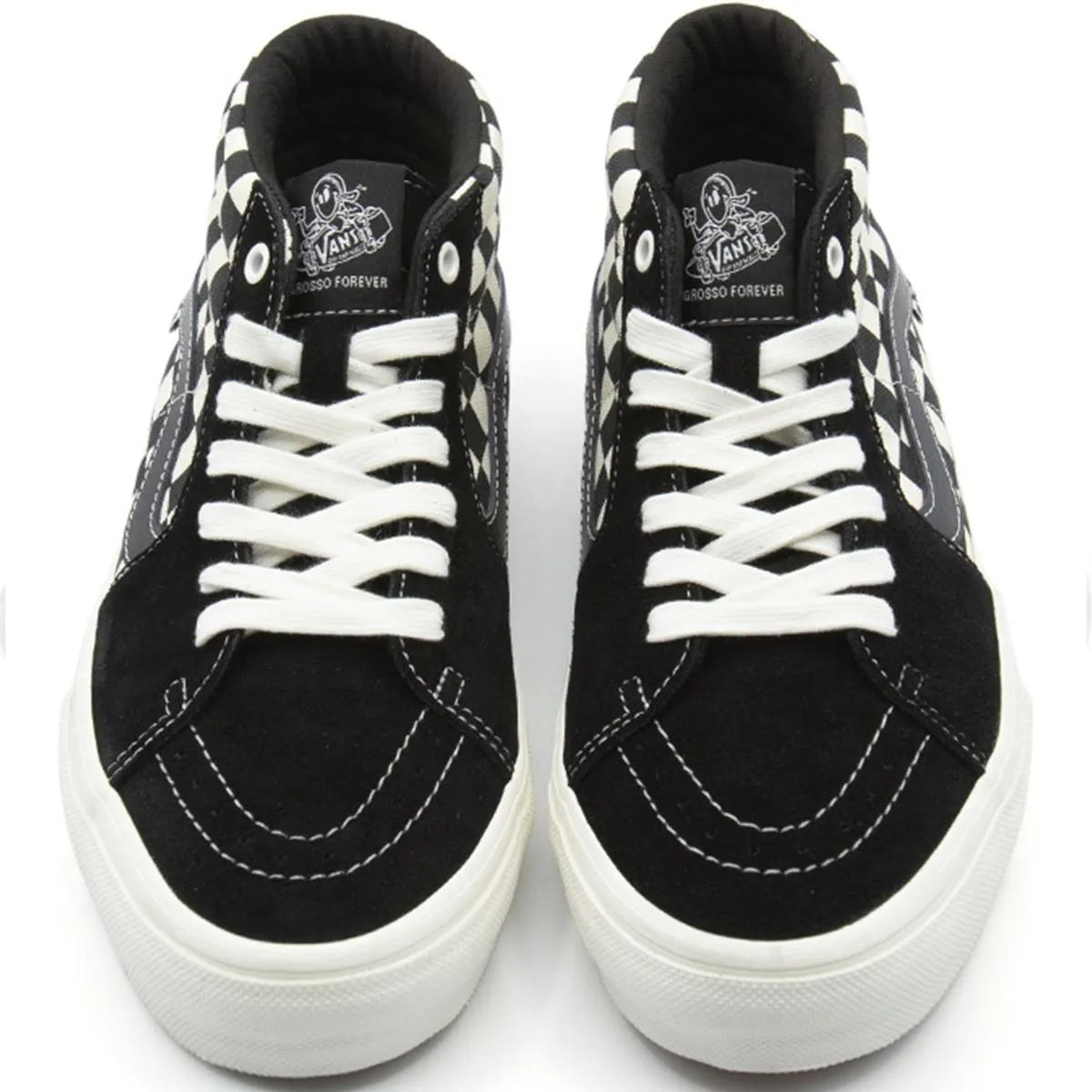 Vans Skate Grosso Mid - Checkerboard Black/Marshmallow Comfort Performance