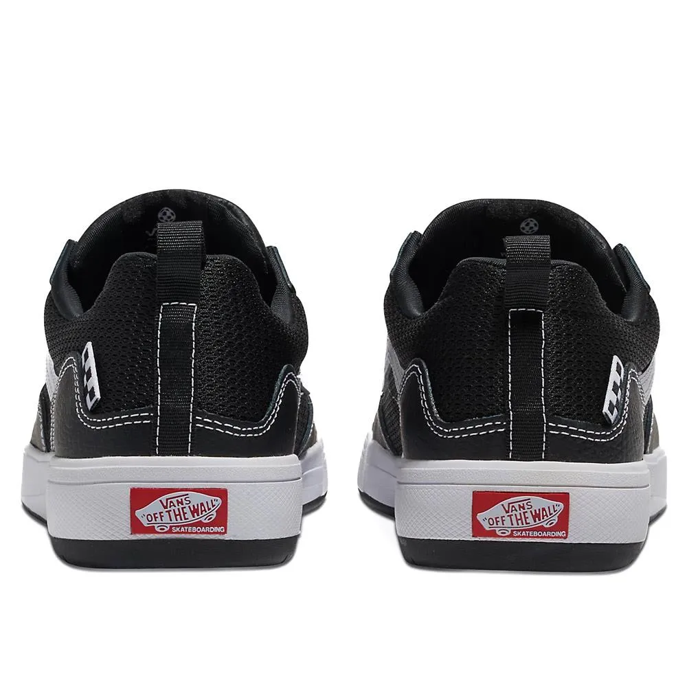 Flexible Build Skateboarding Ride Vans Zahba Leather - Black/White