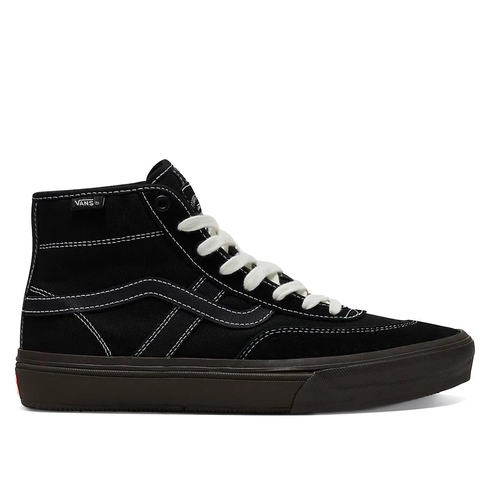Board Flex Slip   On Design Vans Skate Crockett High - Black/Chocolate