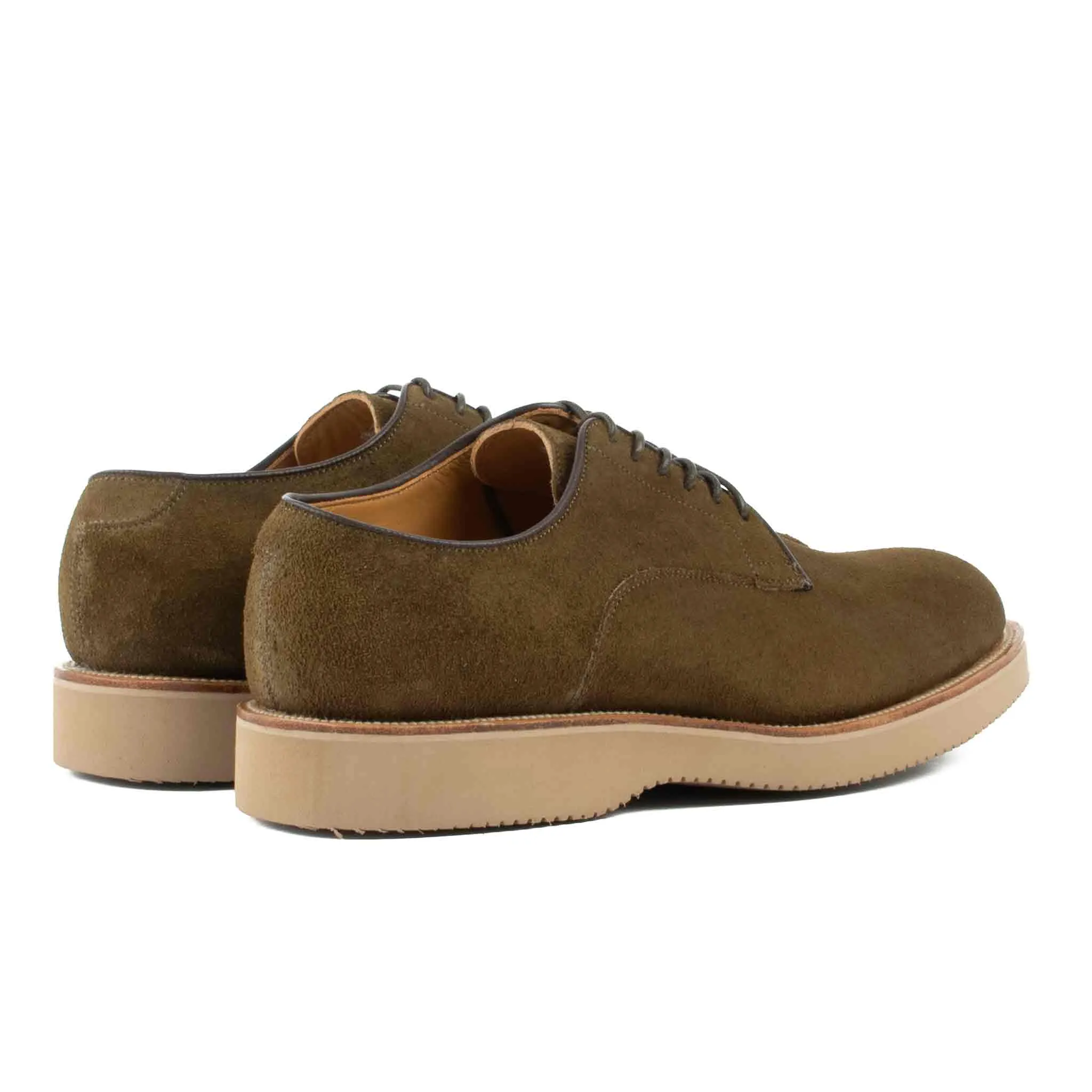 Viberg Mushroom Chamois Roughout Derby Shoe Leather