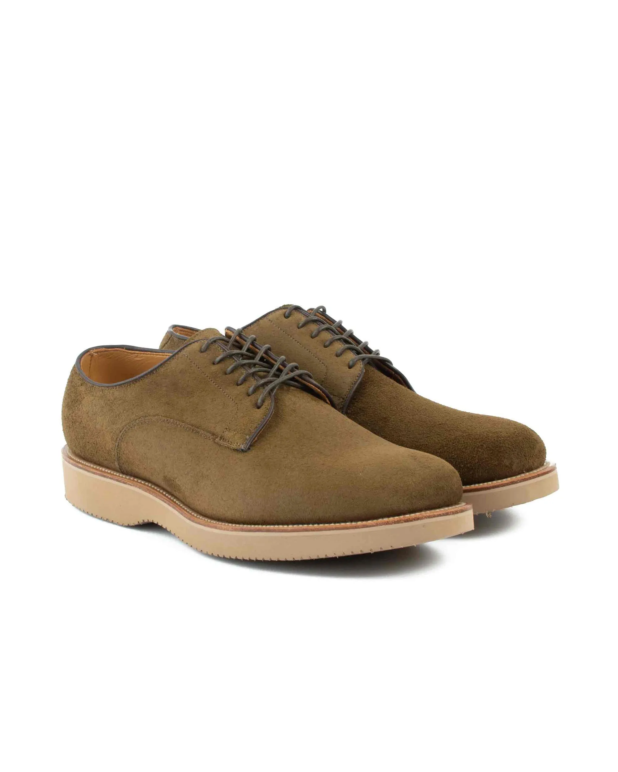 Viberg Mushroom Chamois Roughout Derby Shoe Trendy