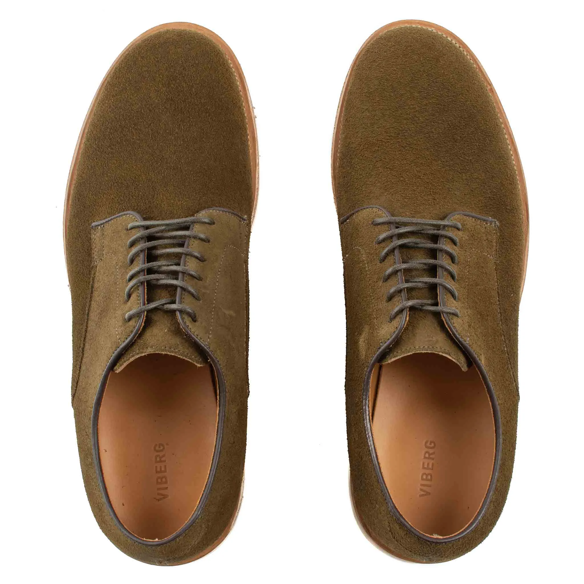 Viberg Mushroom Chamois Roughout Derby Shoe Layered sole fashionistas' picks