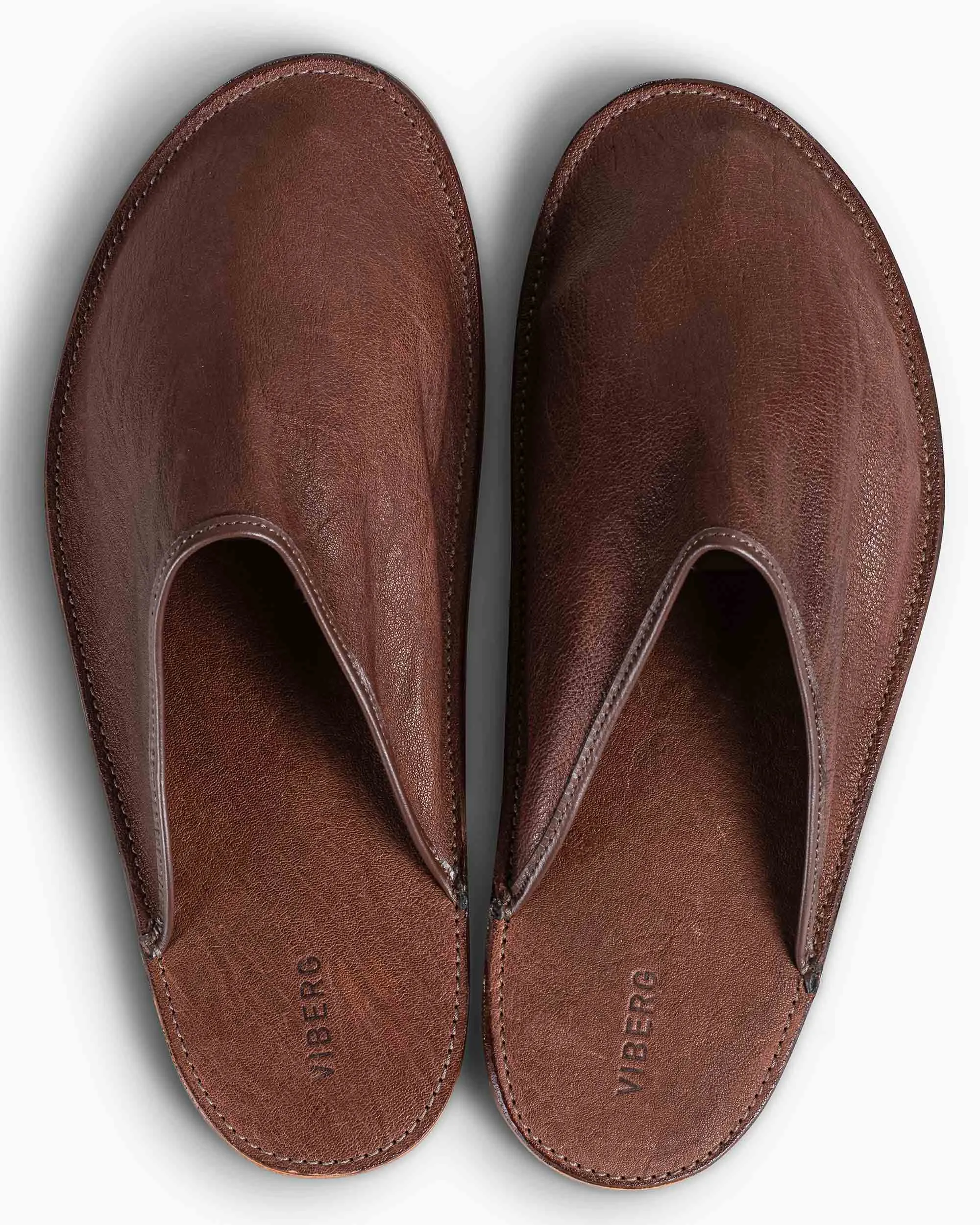 upper - type Pump Viberg Slide Marrone Washed Kangaroo