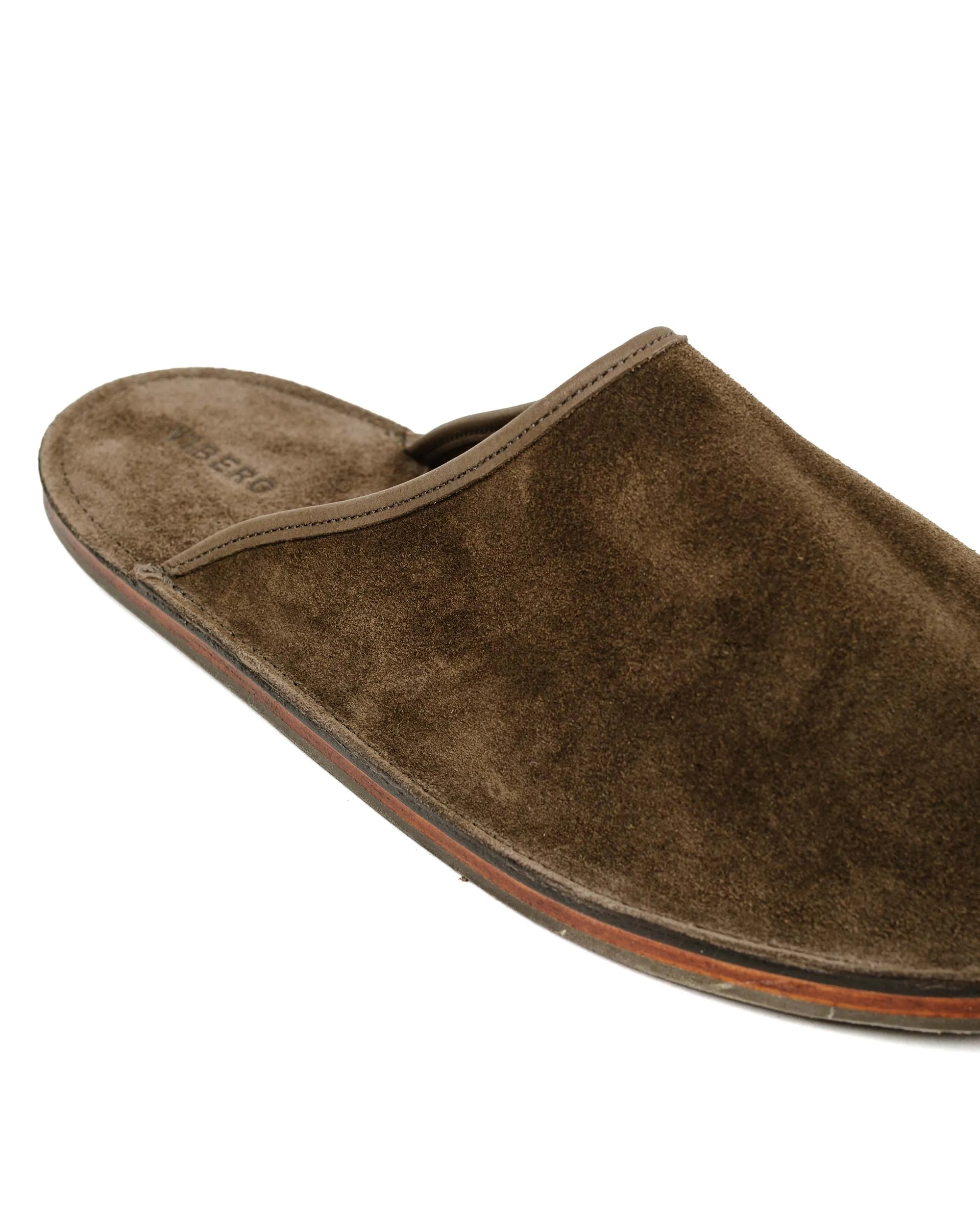 Viberg Slide Thyme Janus Calf Suede Designer Style Modern Aesthetic