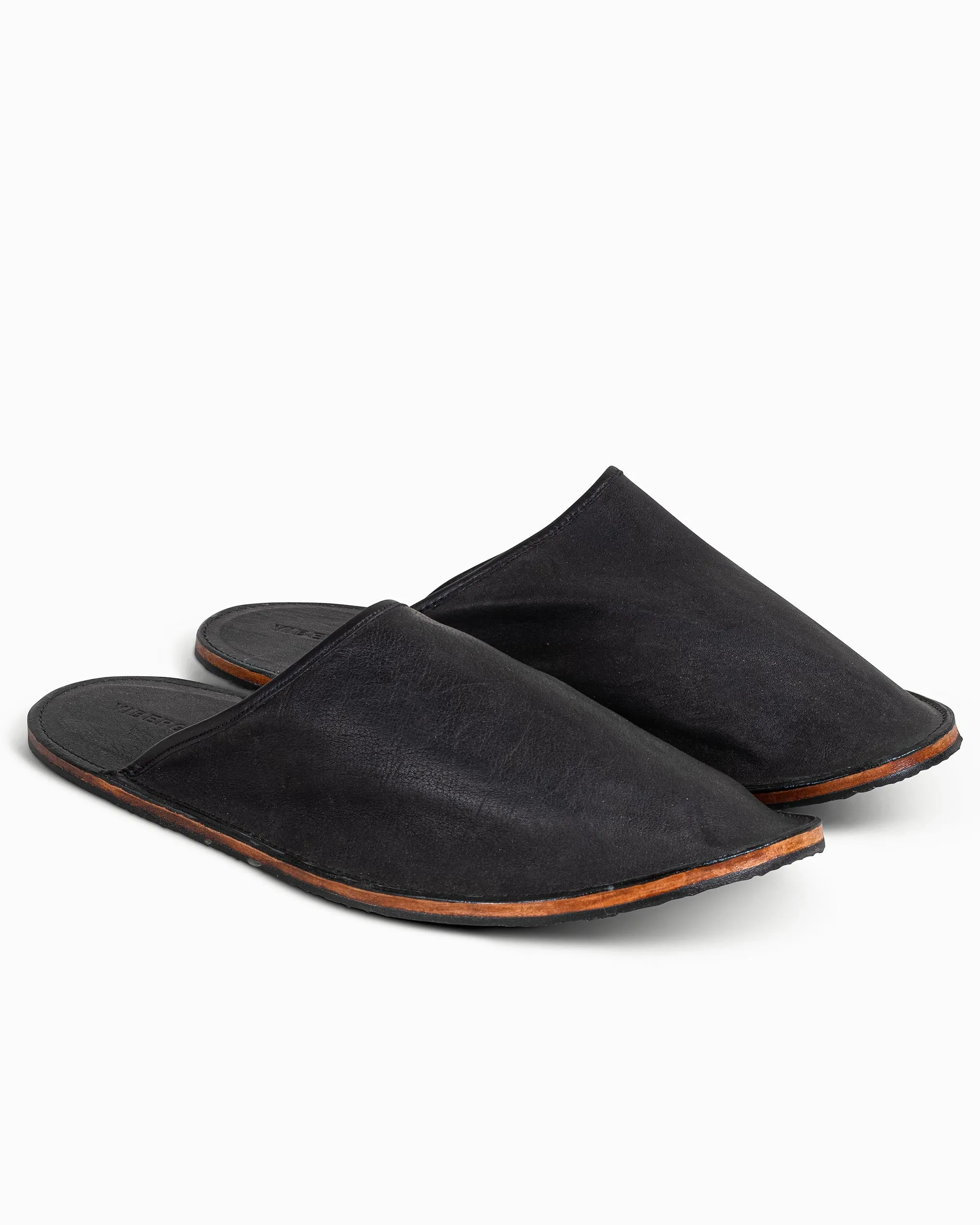Special Brand Viberg Slide Nero Washed Kangaroo