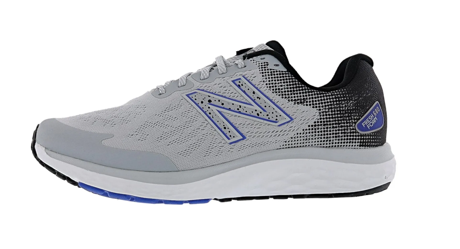 all - season shoes asymmetrical shoes New Balance Men's 680 v7 2E Lightweight Cushioning Running Shoes